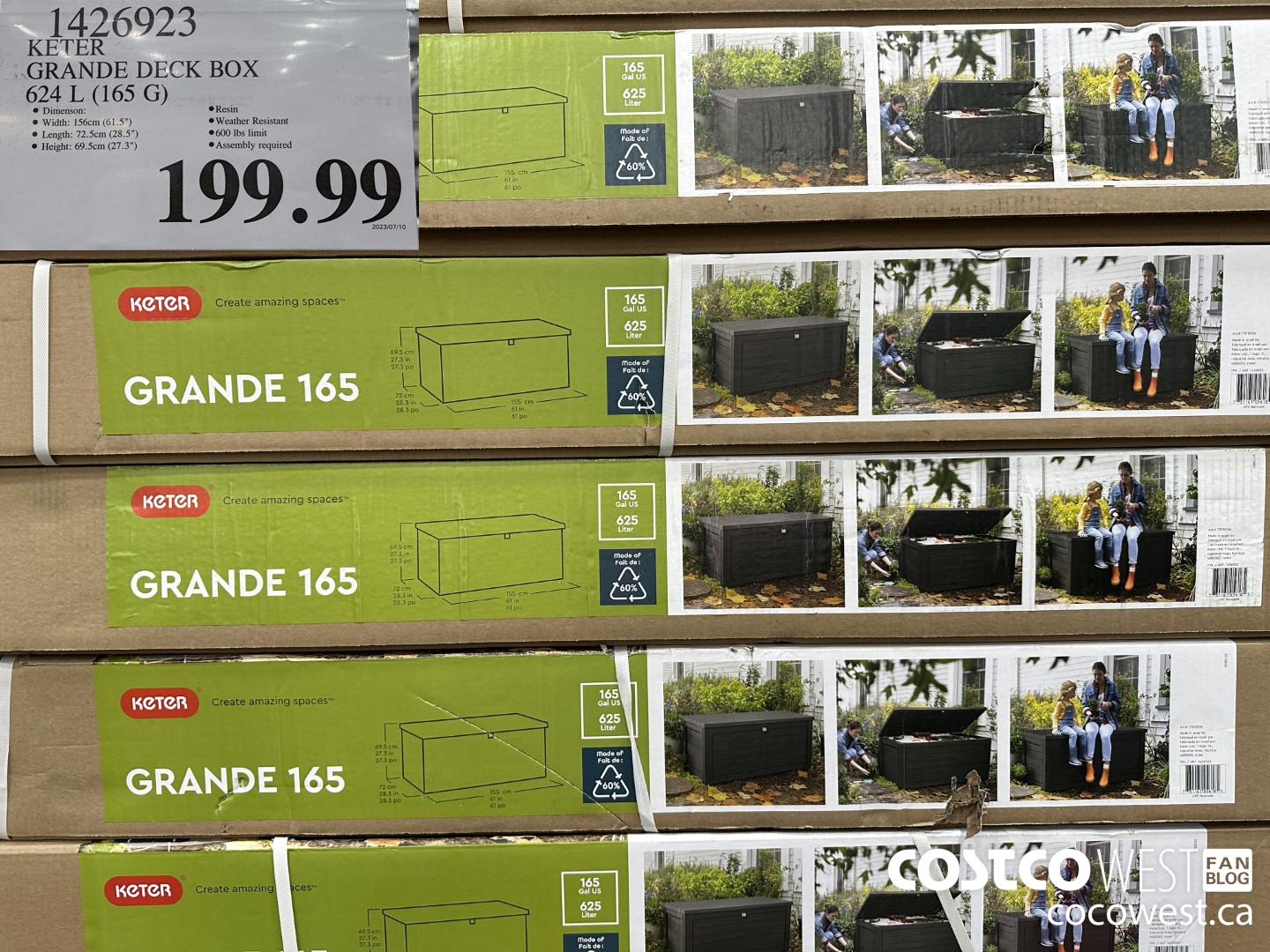 1426923 KETER GRANDE DECK BOX 624 L (165 G) $199.99