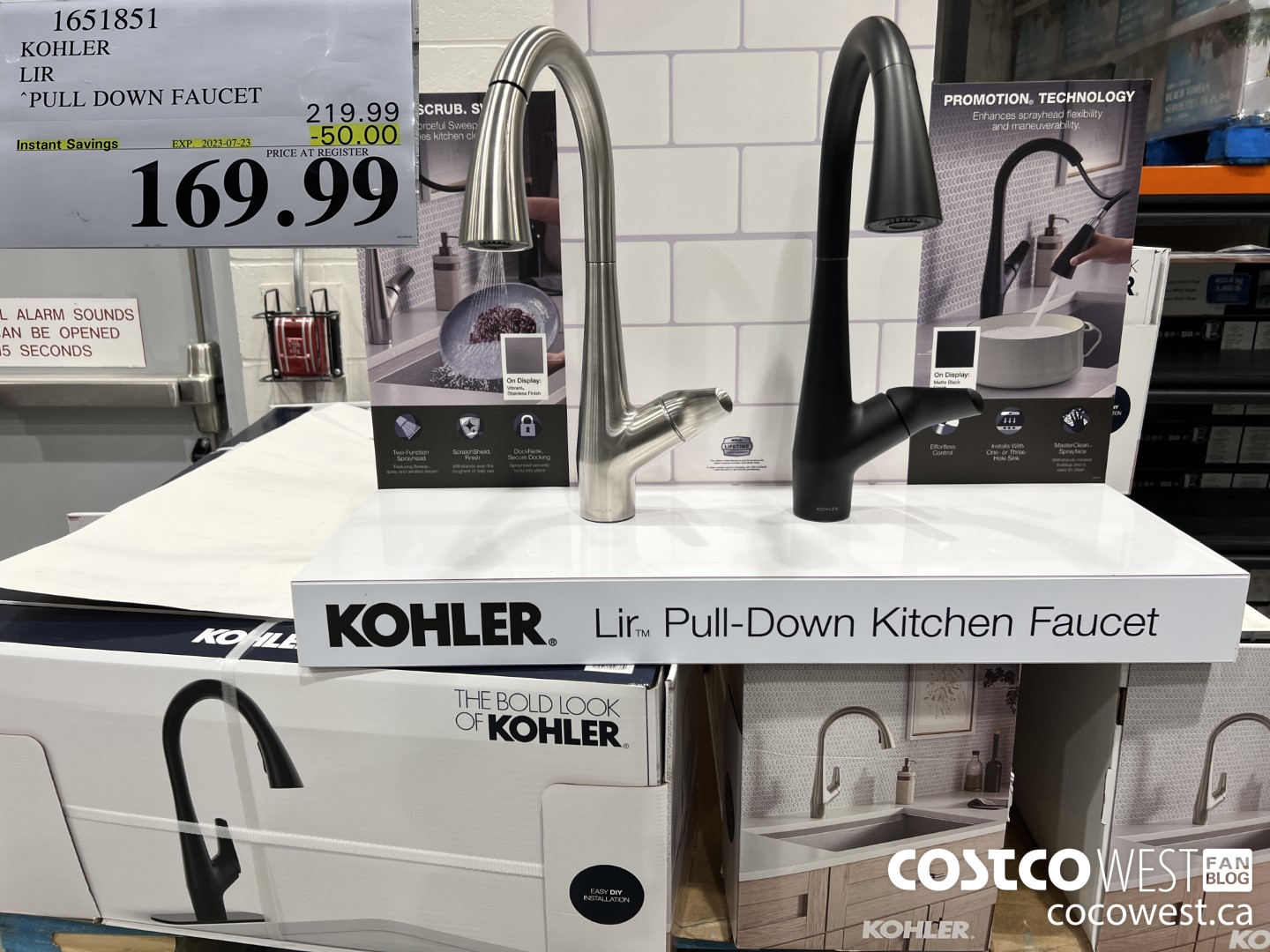 1651851 KOHLER LIR PULLDOWN KITCHEN FAUCET ($50.00 INSTANT SAVINGS EXPIRES ON 2023-07-23) $169.99