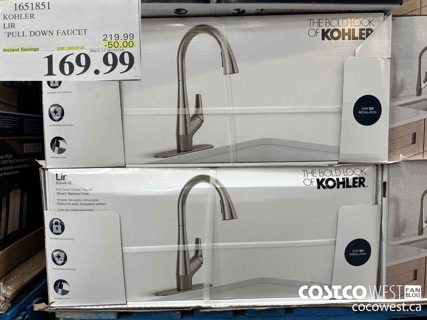 1651851 KOHLER LIR PULLDOWN KITCHEN FAUCET ($50.00 INSTANT SAVINGS EXPIRES ON 2023-07-23) $169.99