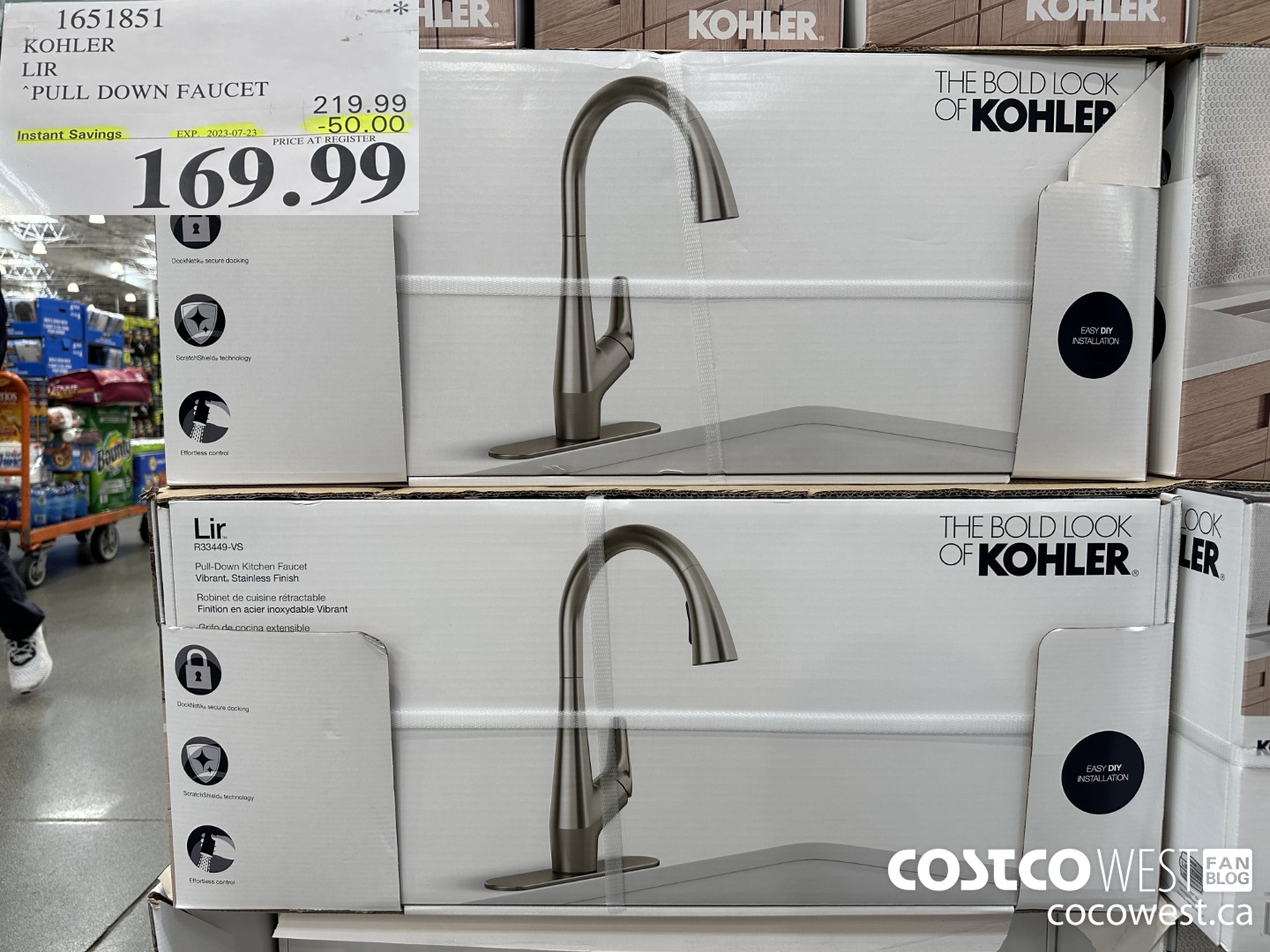 1651851 KOHLER LIR PULLDOWN KITCHEN FAUCET ($50.00 INSTANT SAVINGS EXPIRES ON 2023-07-23) $169.99