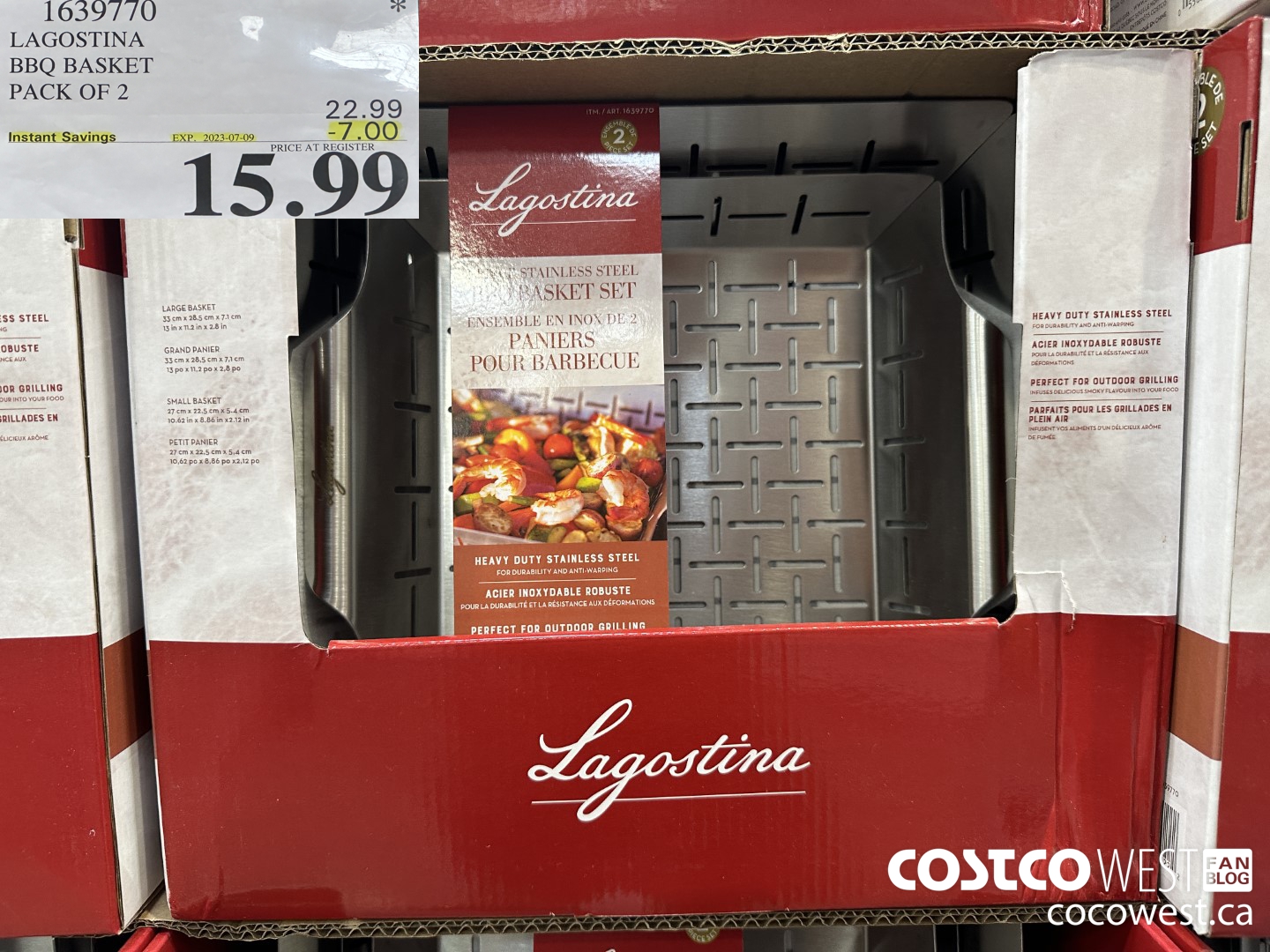 1639770 LAGOSTINA BBQ BASKET PACK OF 2 ($7.00 INSTANT SAVINGS EXPIRES ON 2023-07-09) $15.99