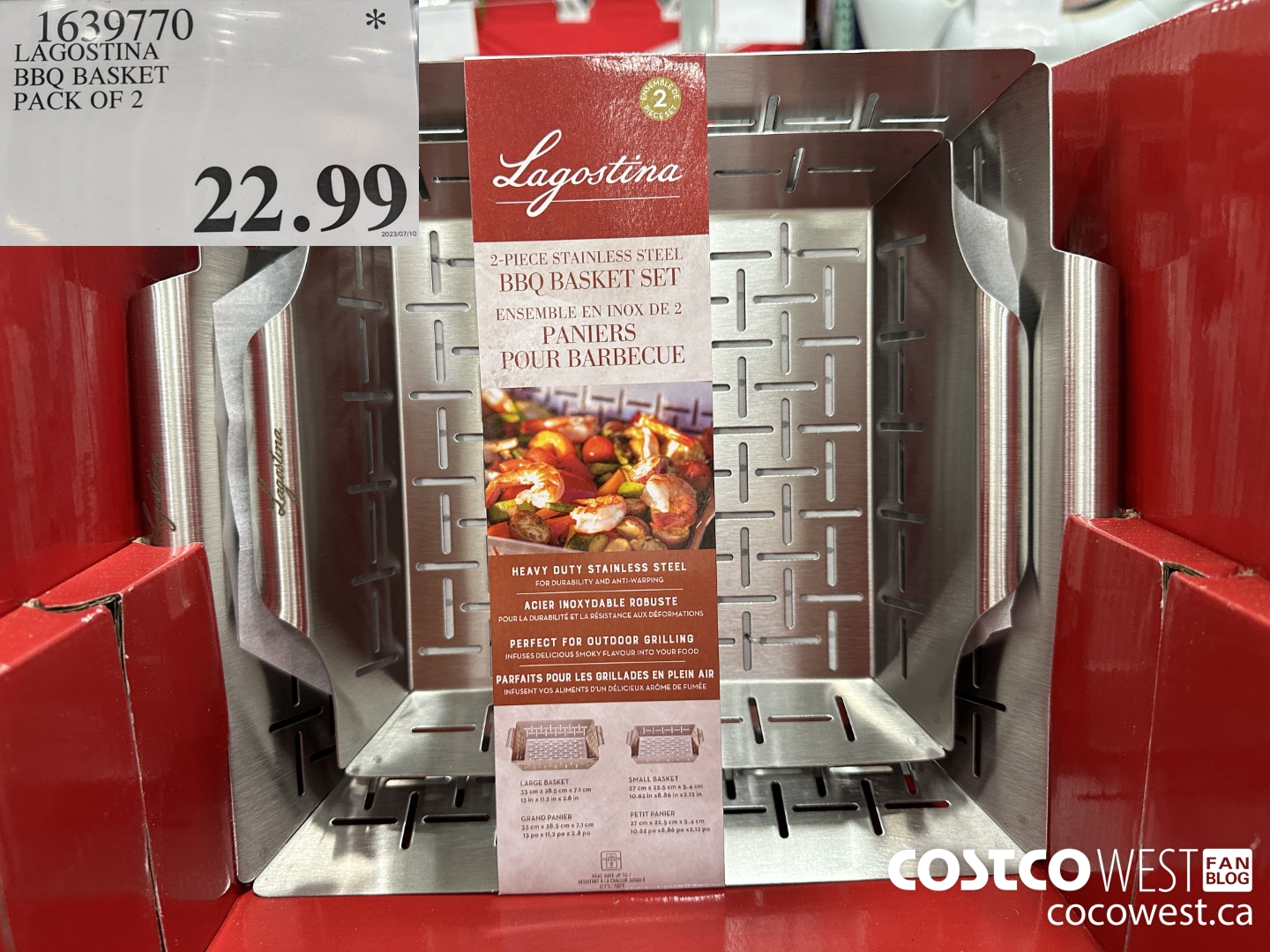 1639770 LAGOSTINA BBQ BASKET PACK OF 2 $22.99