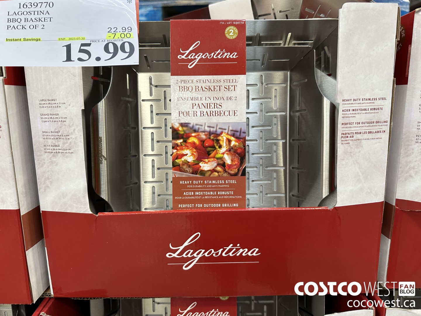 1639770 LAGOSTINA BBQ BASKET PACK OF 2 ($7.00 INSTANT SAVINGS EXPIRES ON 2023-07-30) $15.99