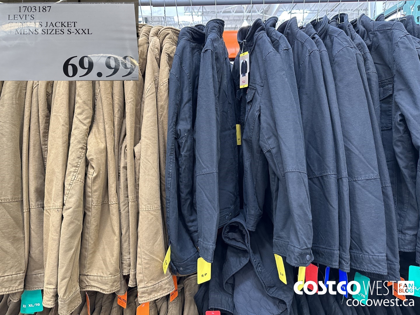 1703187 LEVI'S CANVAS JACKET MENS SIZES S-XXL $69.99