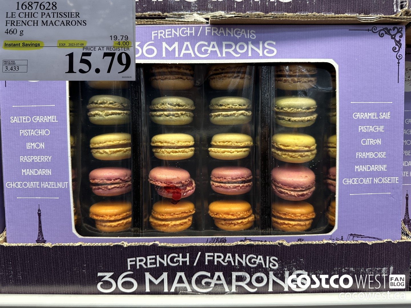 1687628 LE CHIC PATISSIER FRENCH MACARONS 460 G ($4.00 INSTANT SAVINGS EXPIRES ON 2023-07-09) $15.79