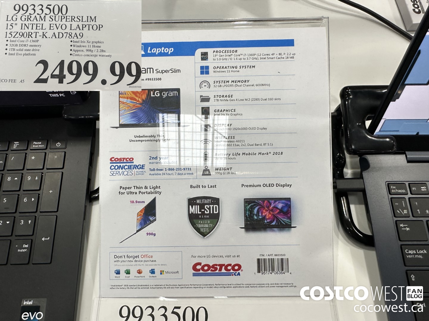 9933500 LG GRAM SUPERSLIM 15