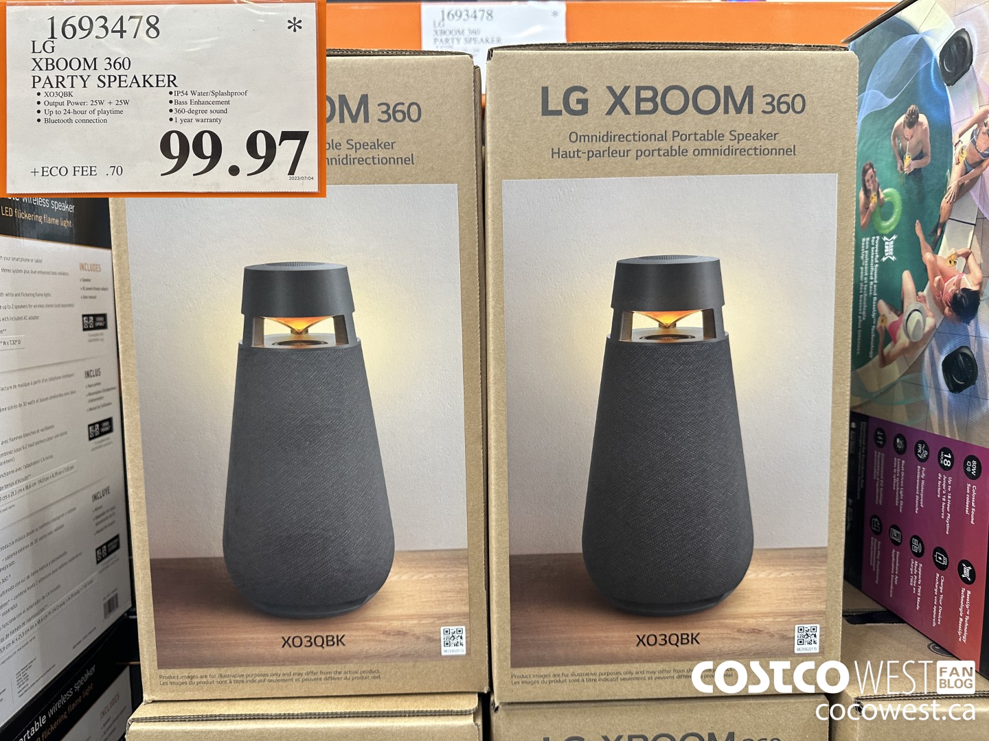 1693478 LG XBOOM 360 PARTY SPEAKER $99.97