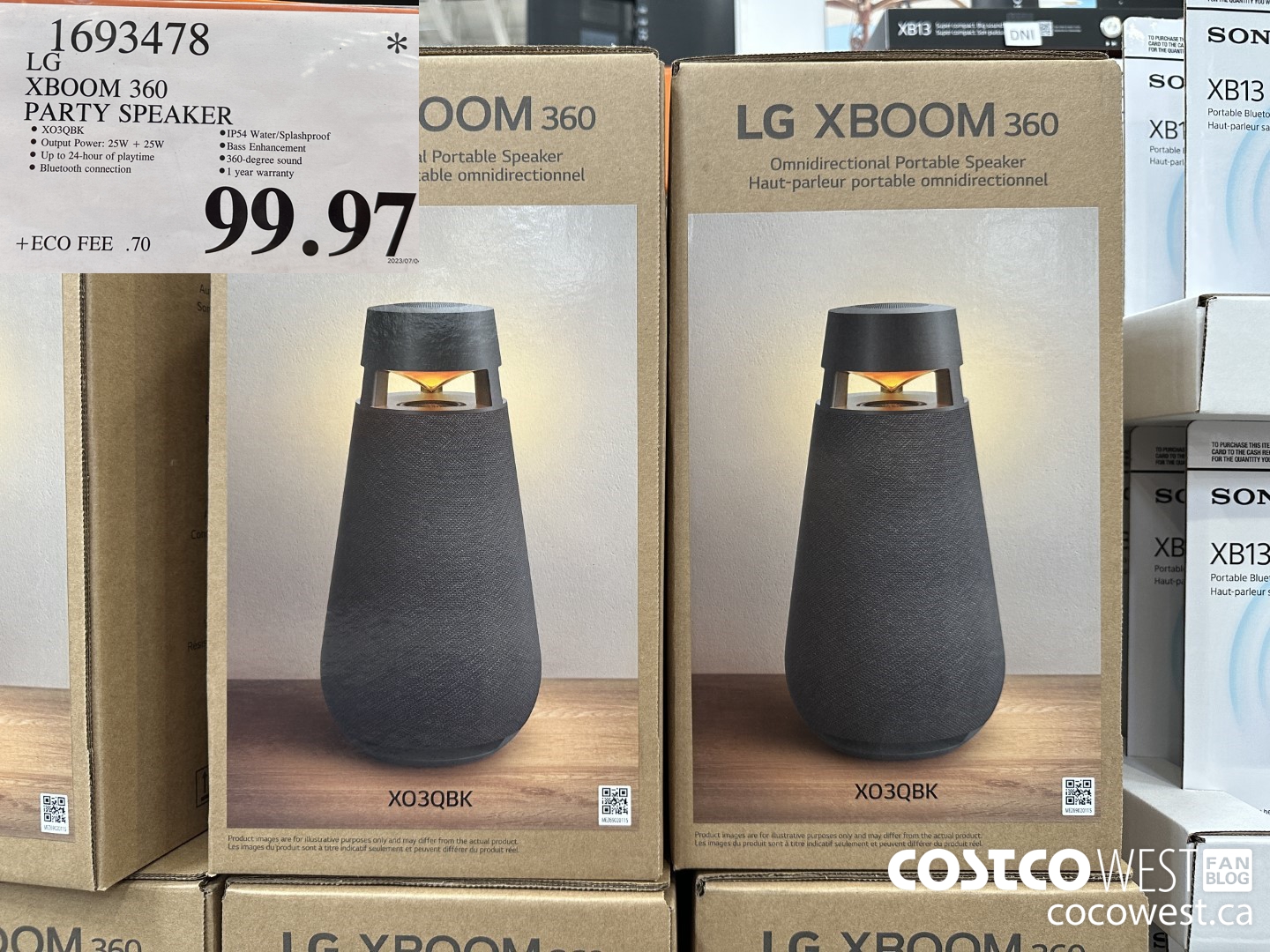 1693478 LG XBOOM 360 PARTY SPEAKER $99.97