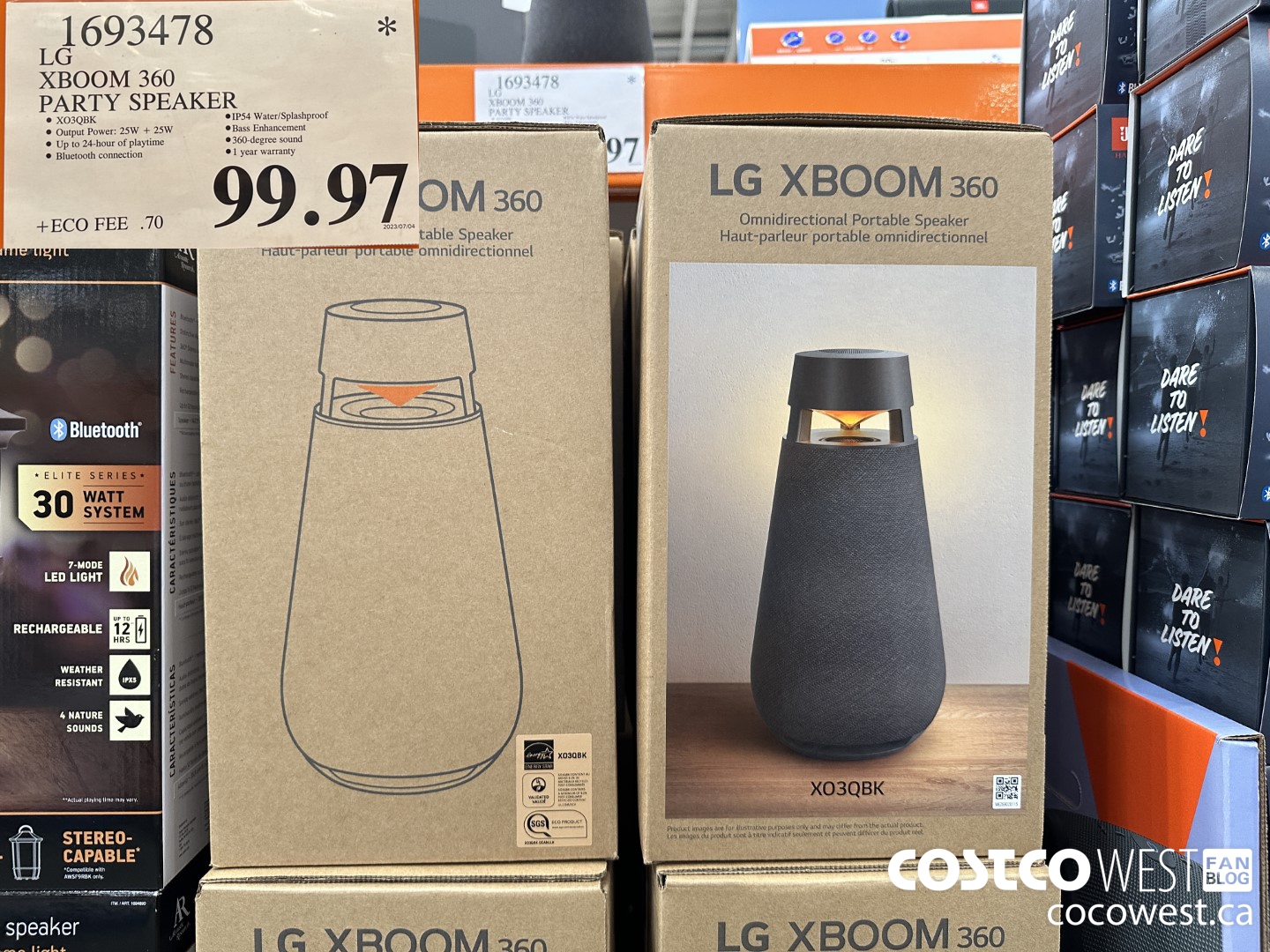 1693478 LG XBOOM 360 PARTY SPEAKER $99.97