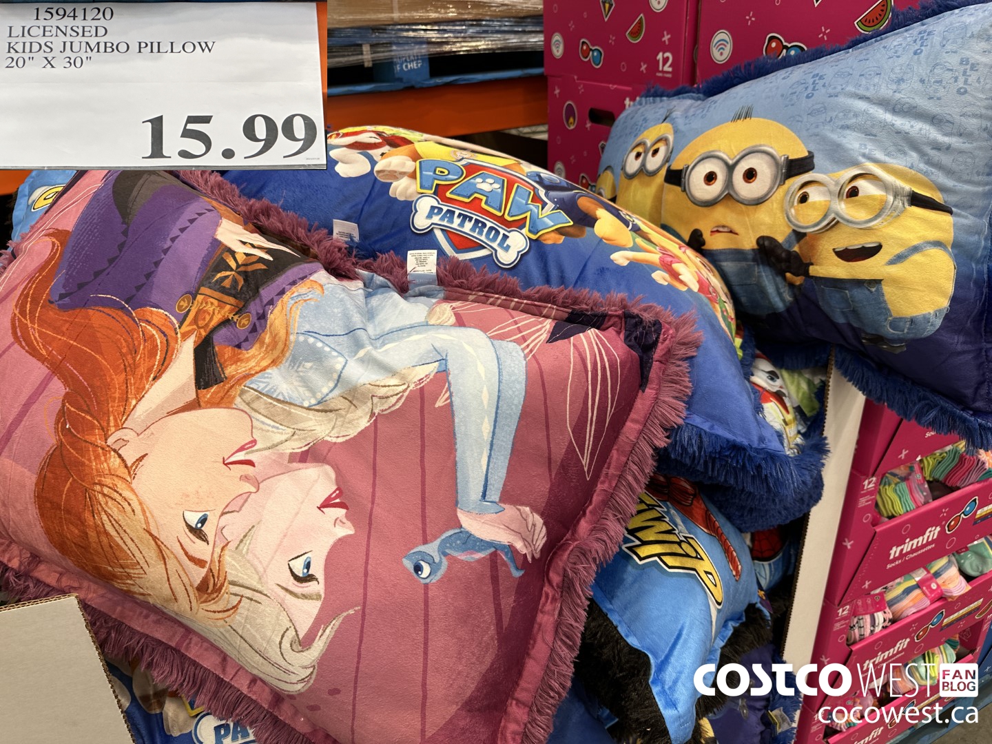 1594120 LICENSED KIDS JUMBO PILLOW 20