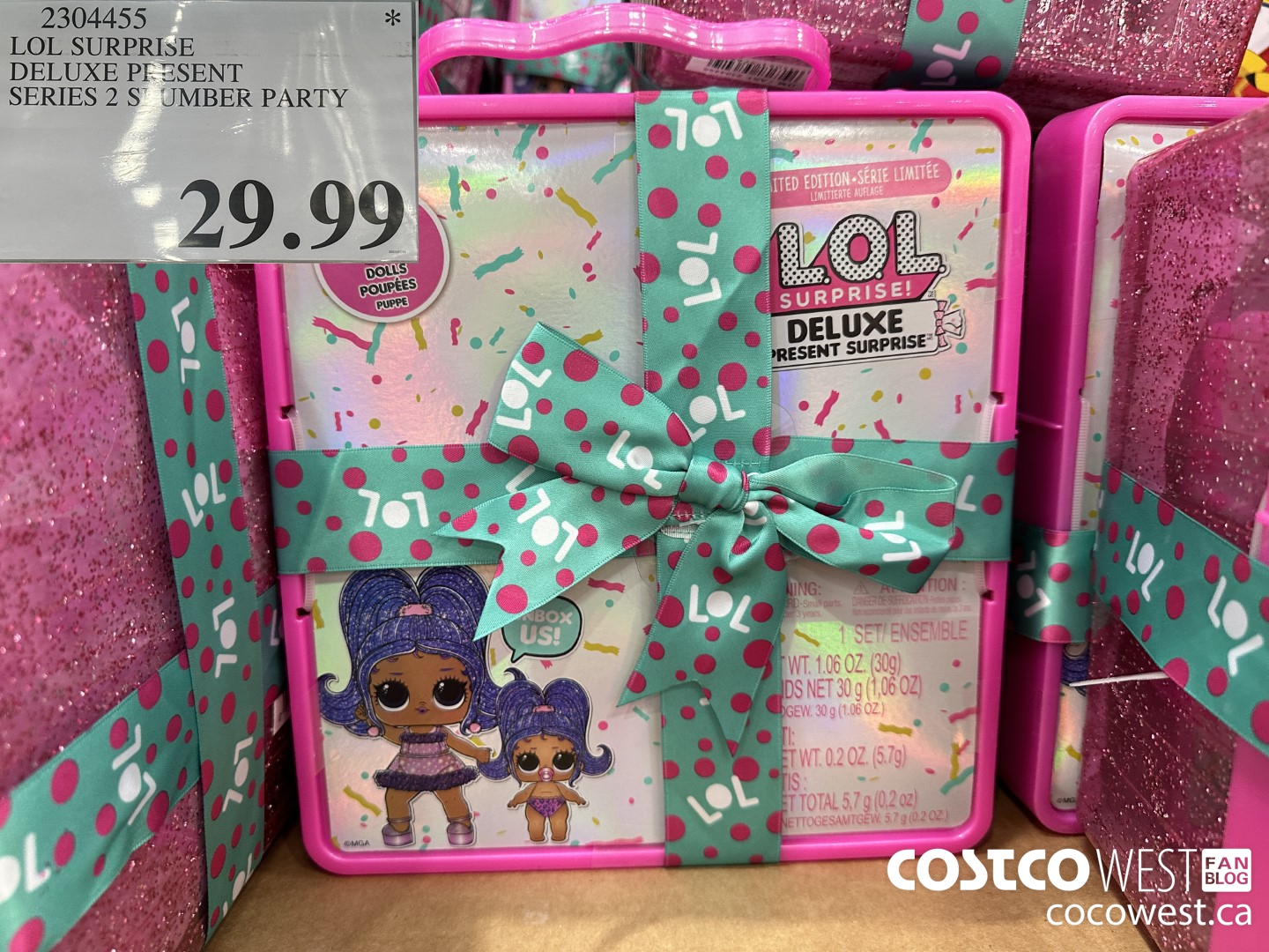 2304455 LOL SURPRISE DELUXE PRESENT SERIES 2 SLUMBER PARTY $29.99