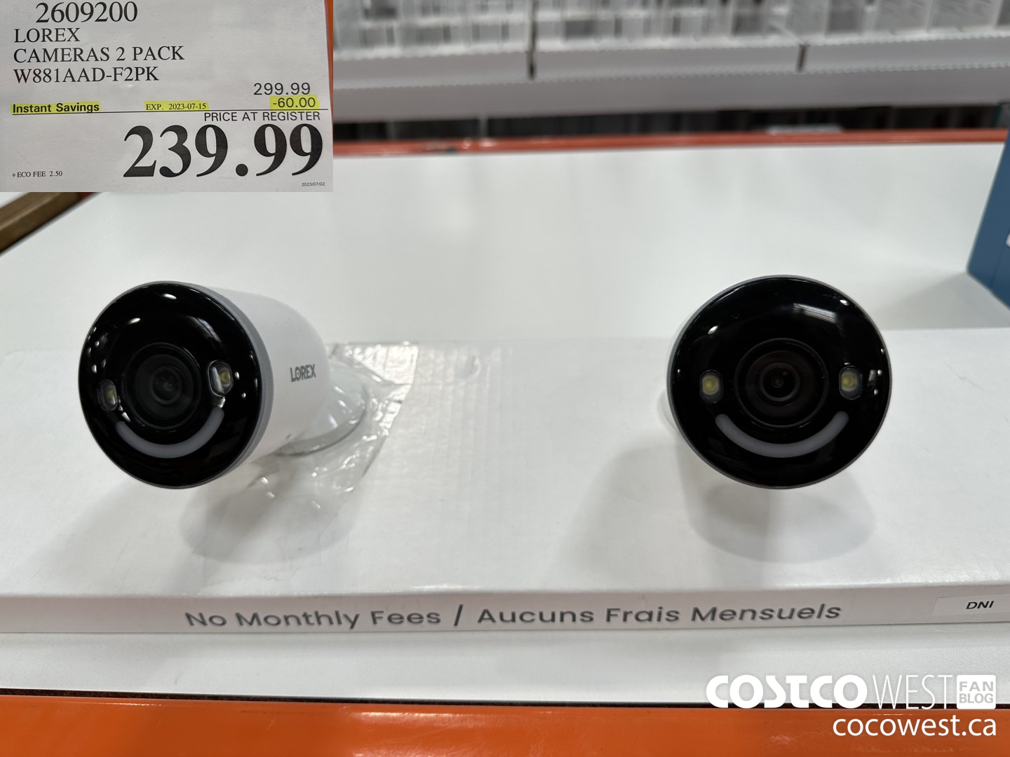 2609200 LOREX CAMERAS 2 PACK W881AAD-F2PK ($60.00 INSTANT SAVINGS EXPIRES ON 2023-07-15) $239.99