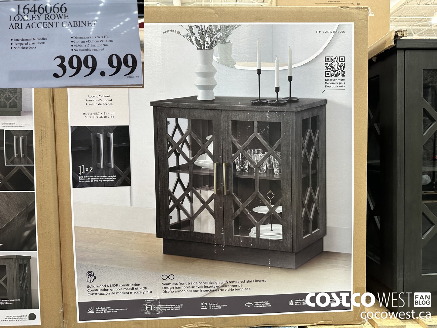 1646066 LOXLEY ROWE ARI ACCENT CABINET $399.99