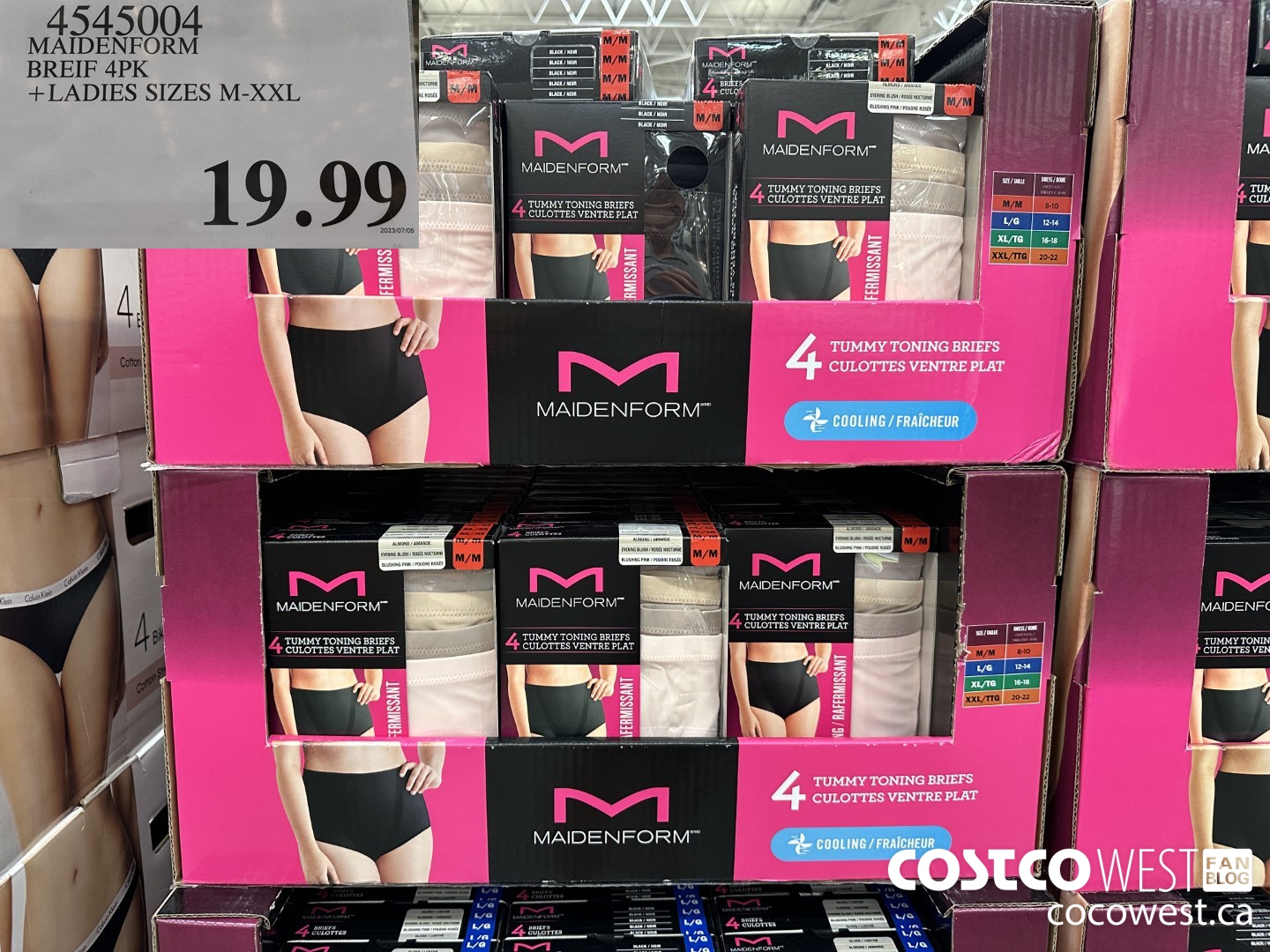4545004 MAIDENFORM BREIF 4PK LADIES SIZES M-XXL $19.99