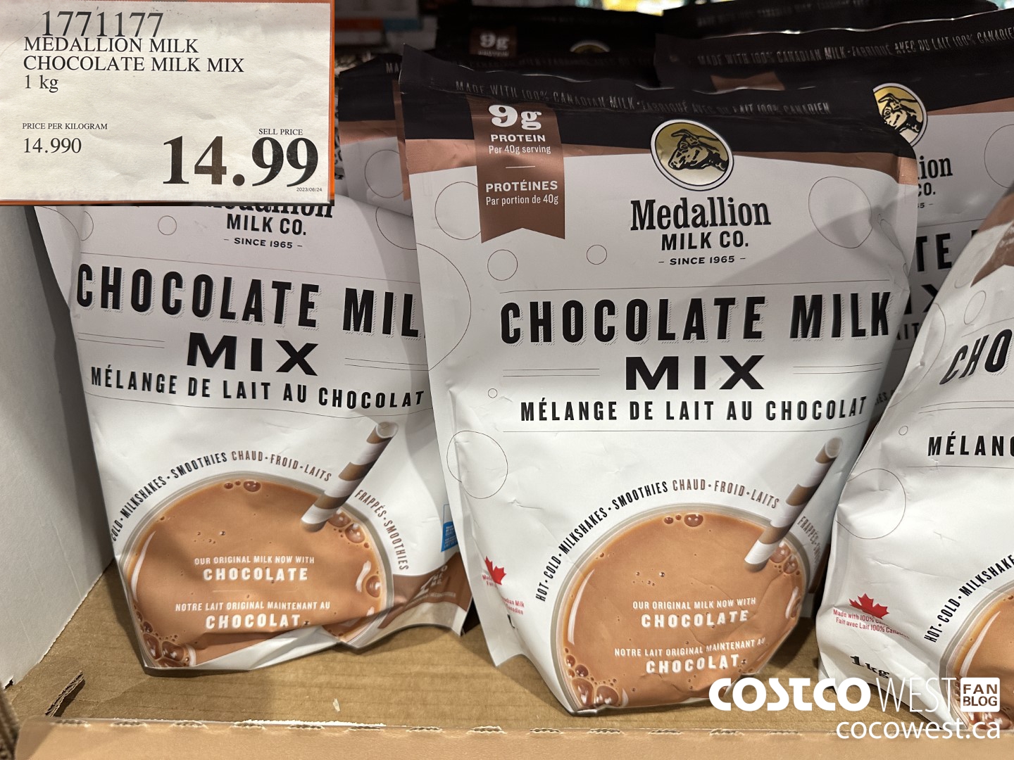 1771177 MEDALLION MILK CHOCOLATE MILK MIX 1 KG $14.99