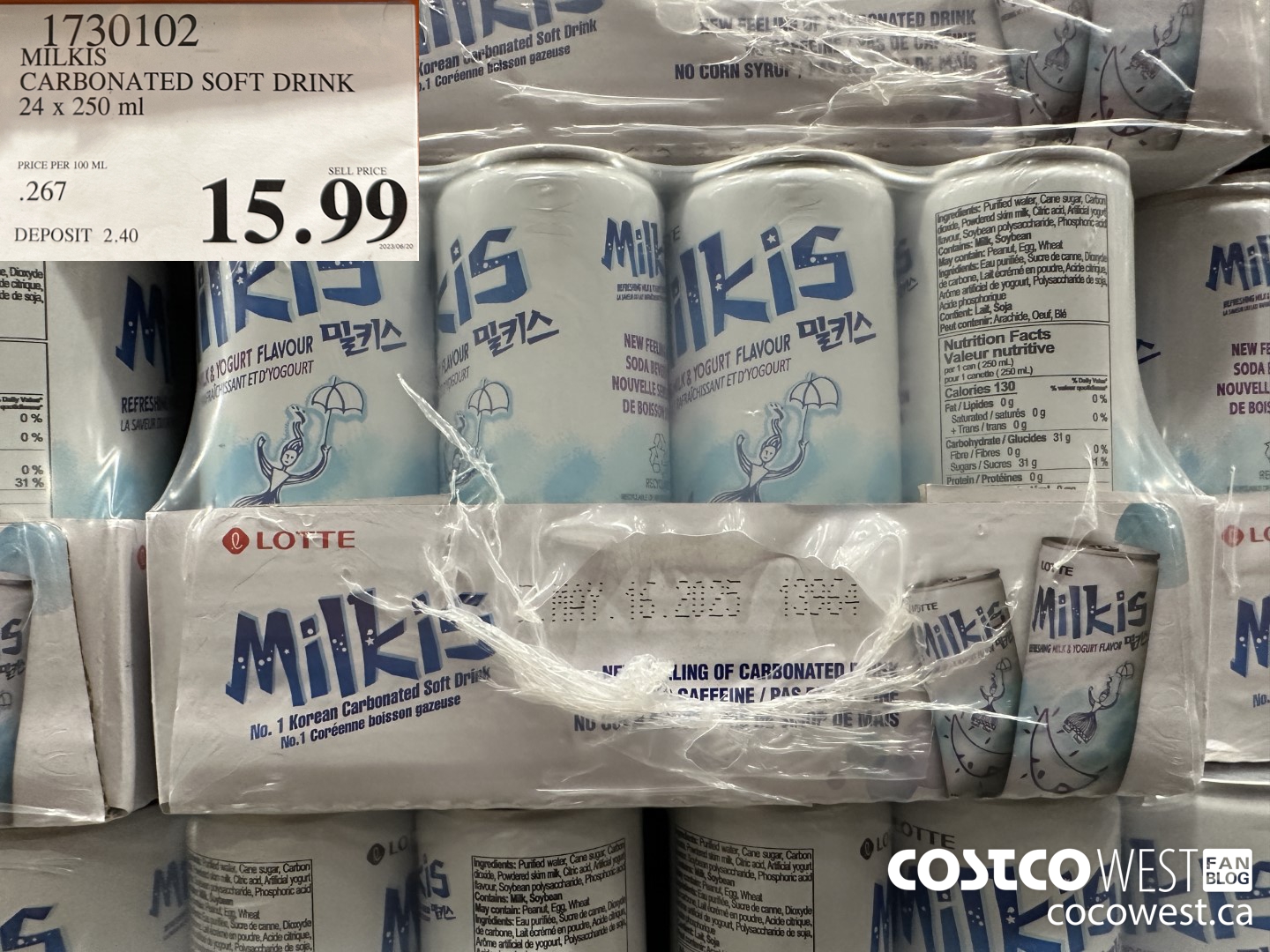 1730102 MILKIS CARBONATED SOFT DRINK 24 X 250 ML $15.99