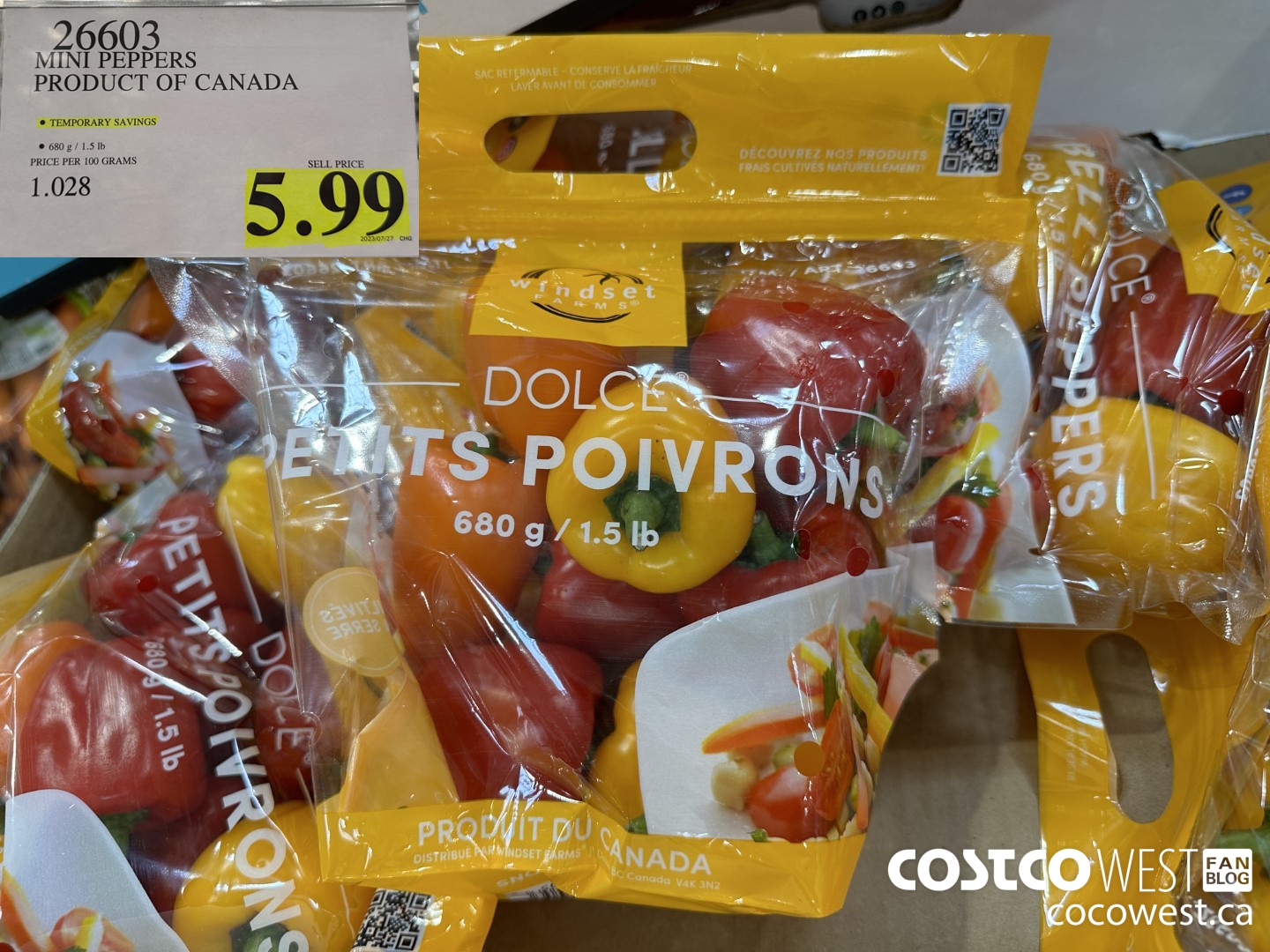 26603 MINI PEPPERS PRODUCT OF CANADA $5.99