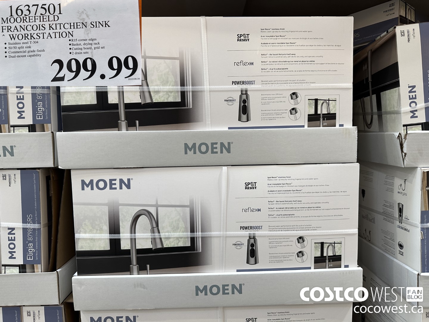 1637501 MOOREFIELD FRANCOIS KITCHEN SINK WORKSTATION $299.99