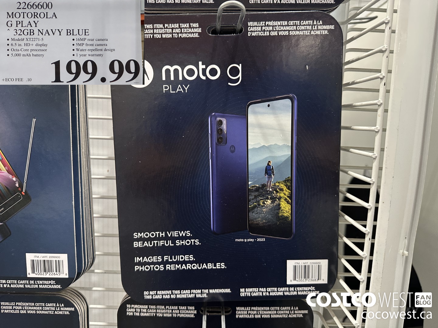 2266600 MOTOROLA G PLAY 32GB NAVY BLUE $199.99