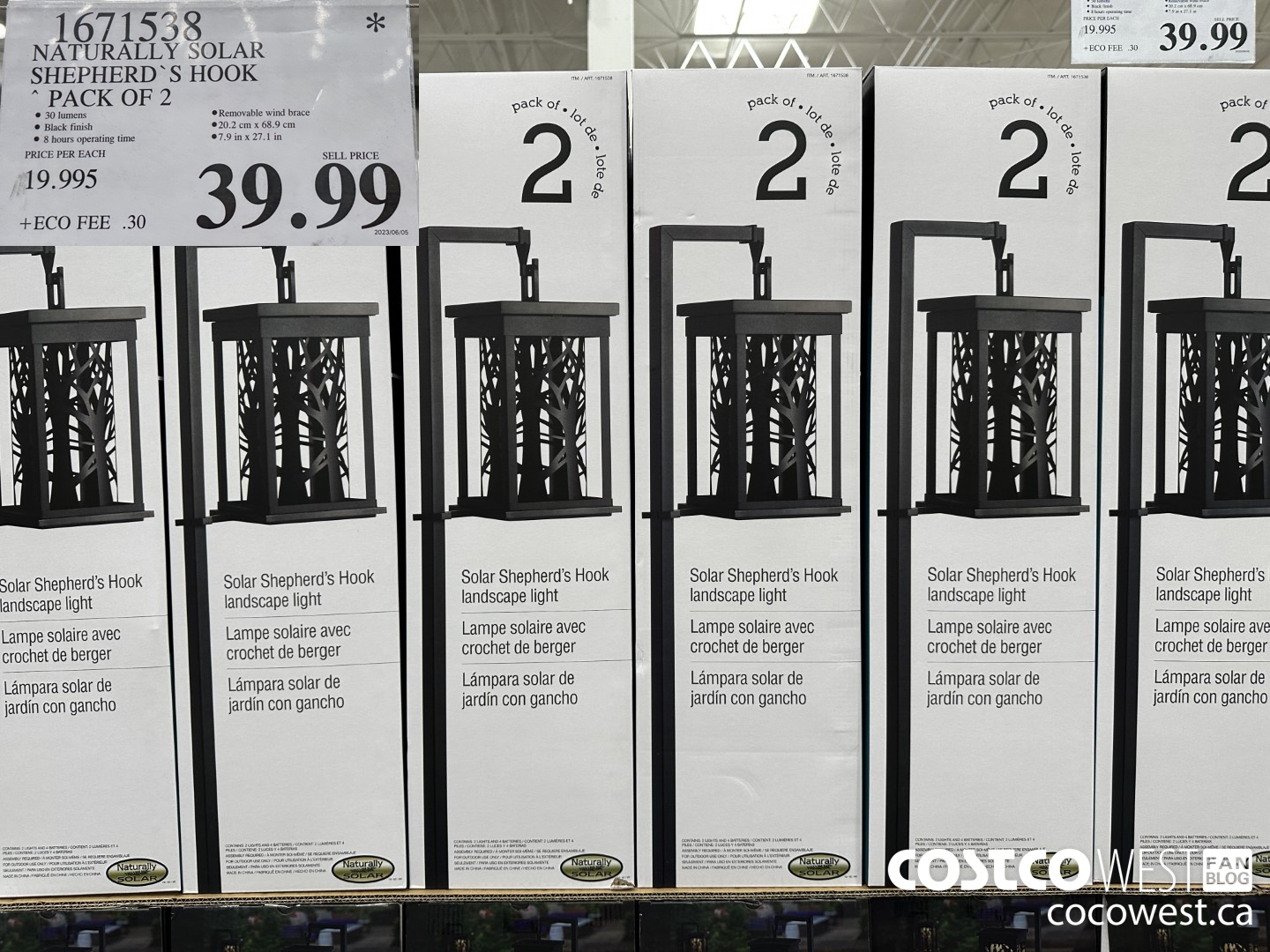 1671538 NATURALLY SOLAR SHEPHERD’ S HOOK PACK OF 2 $39.99