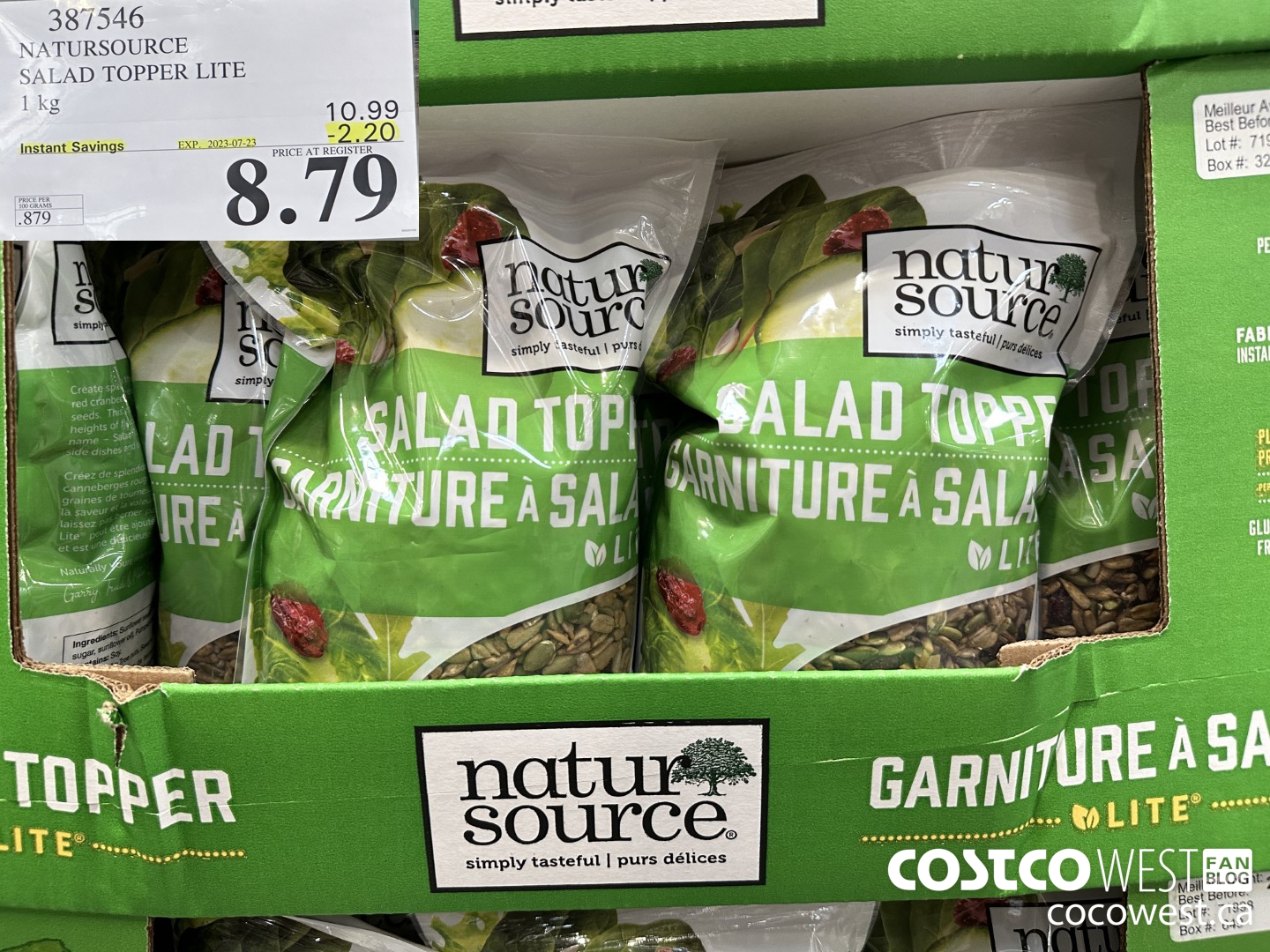 387546 NATURSOURCE SALAD TOPPER LITE 1 kg ($2.20 INSTANT SAVINGS EXPIRES ON 2023-07-23) $8.79