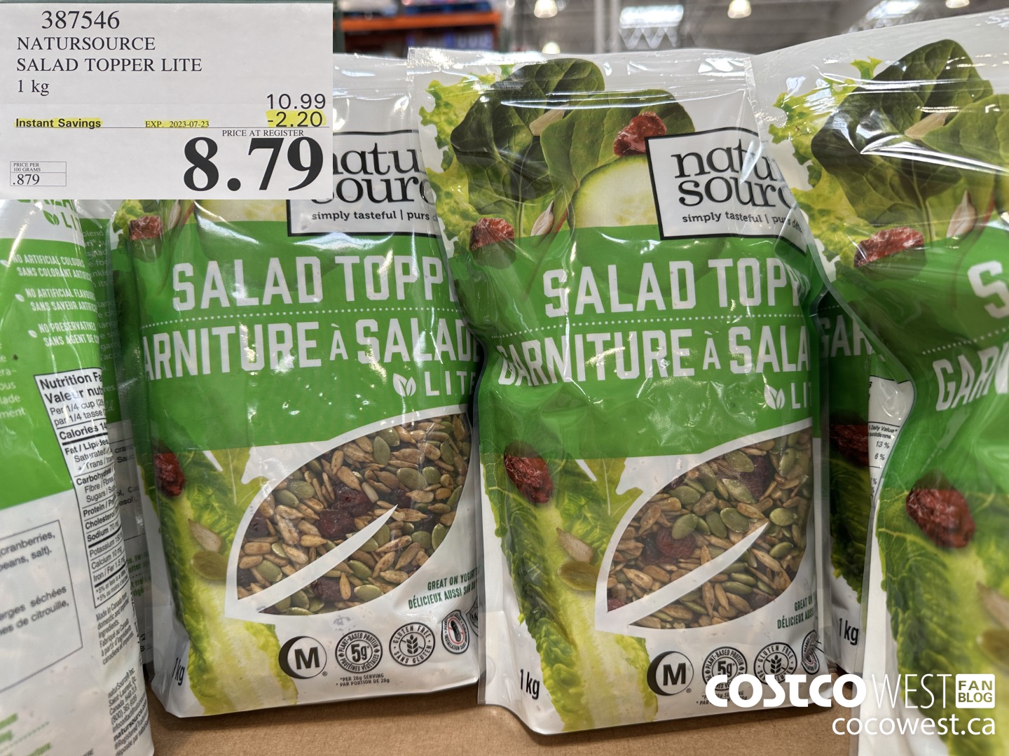387546 NATURSOURCE SALAD TOPPER LITE 1 kg ($2.20 INSTANT SAVINGS EXPIRES ON 2023-07-23) $8.79