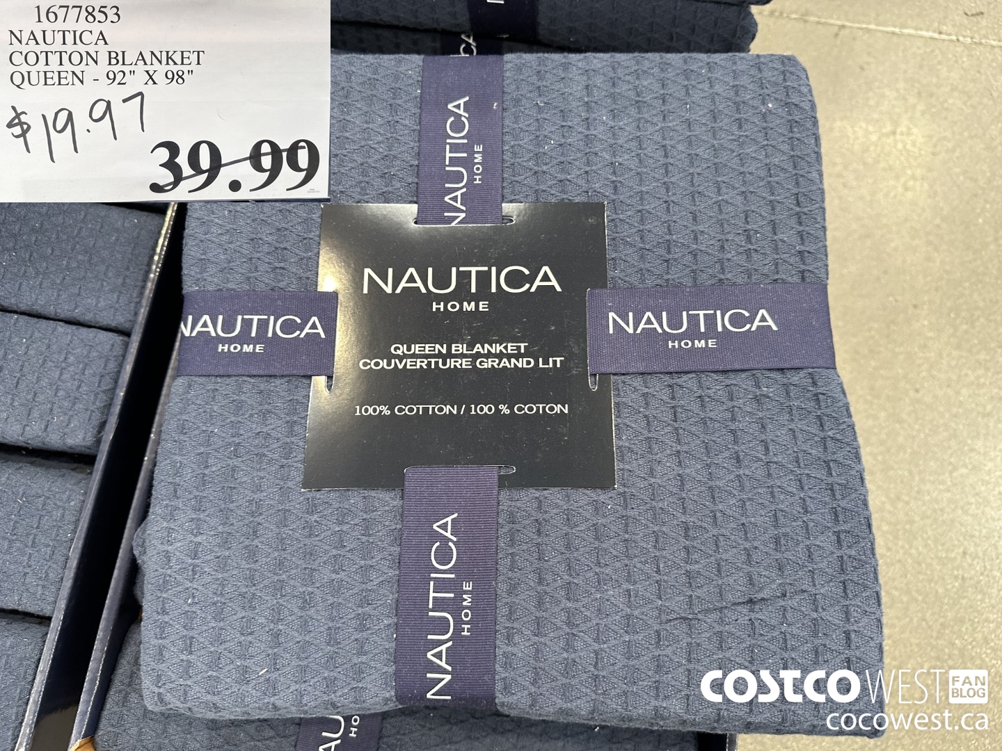 1677853 NAUTICA COTTON BLANKET QUEEN - 92