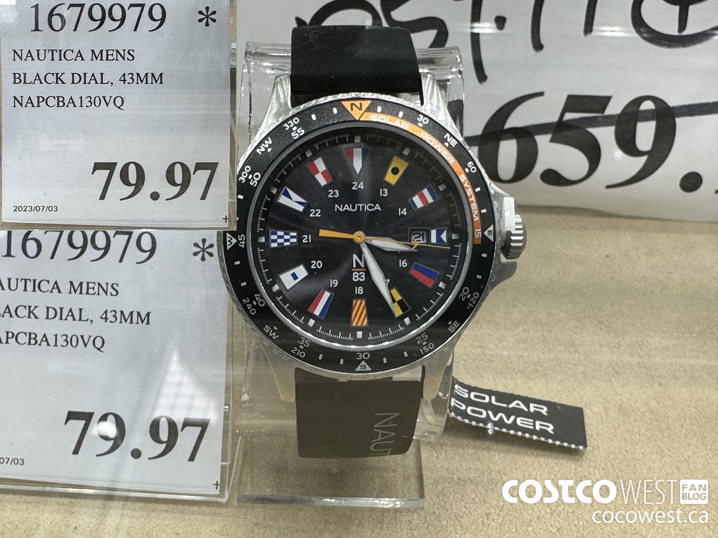 1679979 NAUTICA MENS BLACK DIAL, 43MM NAPCBA130VQ $79.97