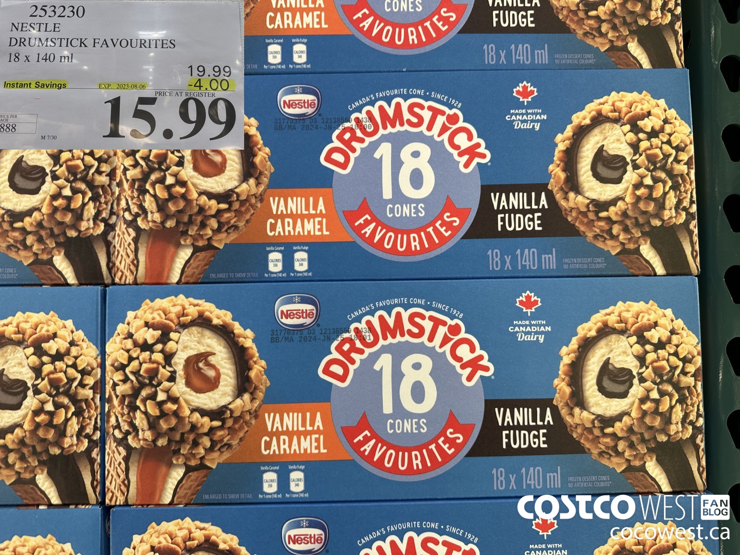 253230 NESTLE DRUMSTICK VARIETY PACK 18 x 140 ml ($4.00 INSTANT SAVINGS EXPIRES ON 2023-08-06) $15.99