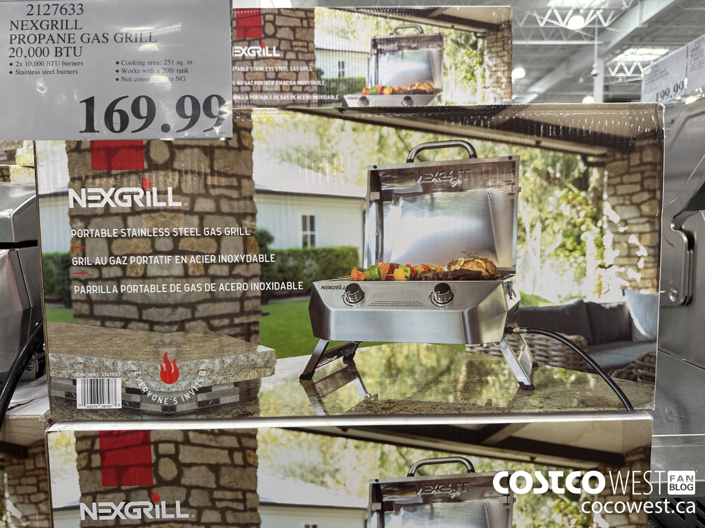 2127633 NEXGRILL PROPANE GAS GRILL 20,000 BTU $169.99