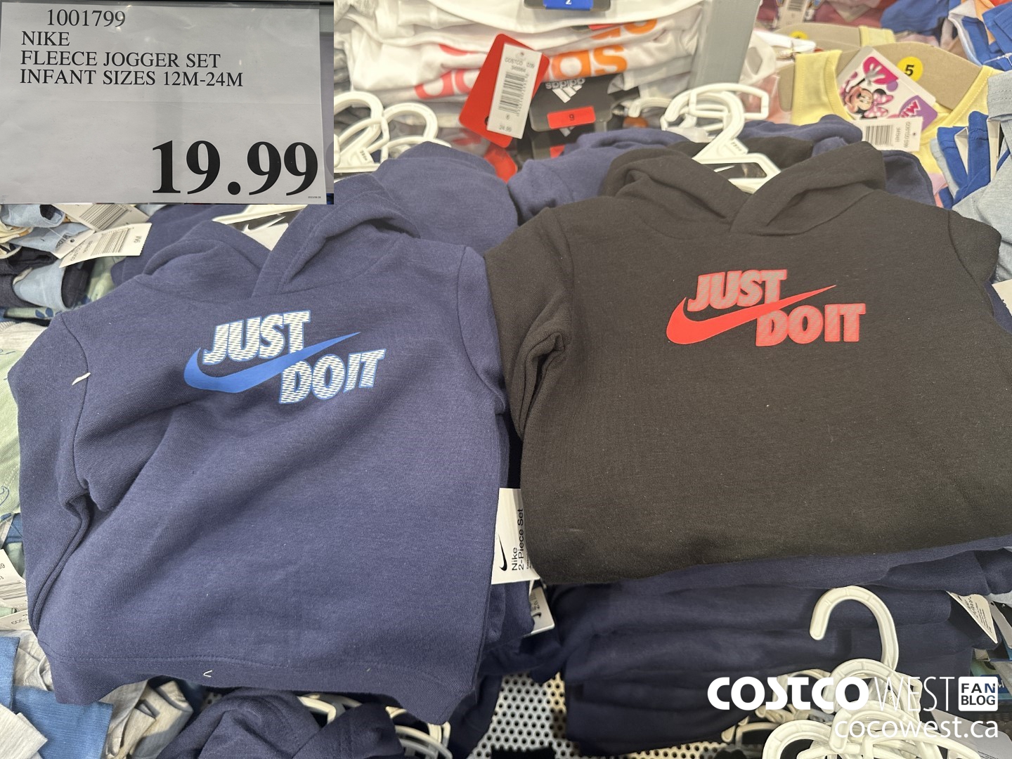 1001799 NIKE FLEECE JOGGER SET INFANT SIZES 12M-24M $19.99