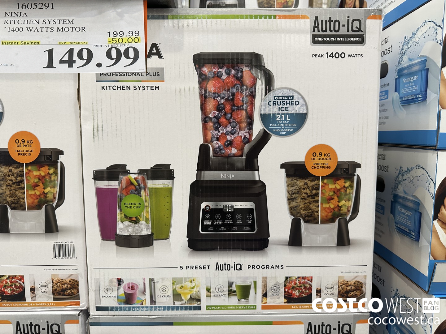 1605291 NINJA KITCHEN SYSTEM 1400 WATTS MOTOR ($50.00 INSTANT SAVINGS EXPIRES ON 2023-07-23) $149.99