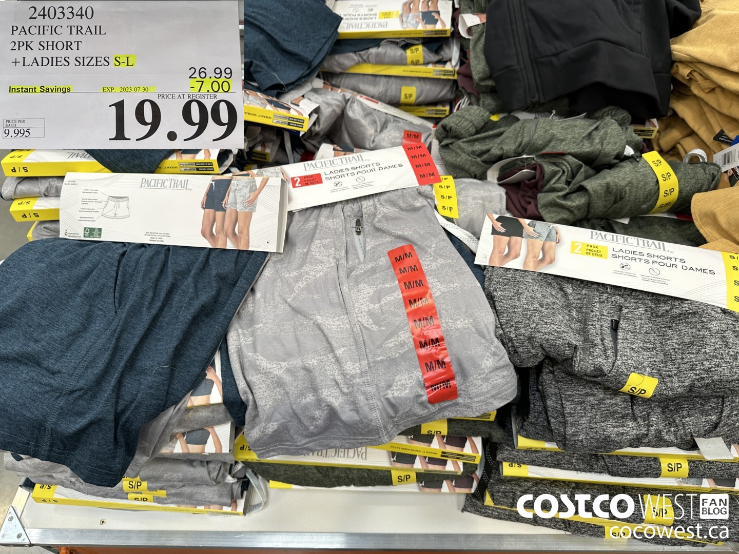 2403340 PACIFIC TRAIN 2PK SHORT LADIES SIZES S-L ($7.00 INSTANT SAVINGS EXPIRES ON 2023-07-30) $19.99