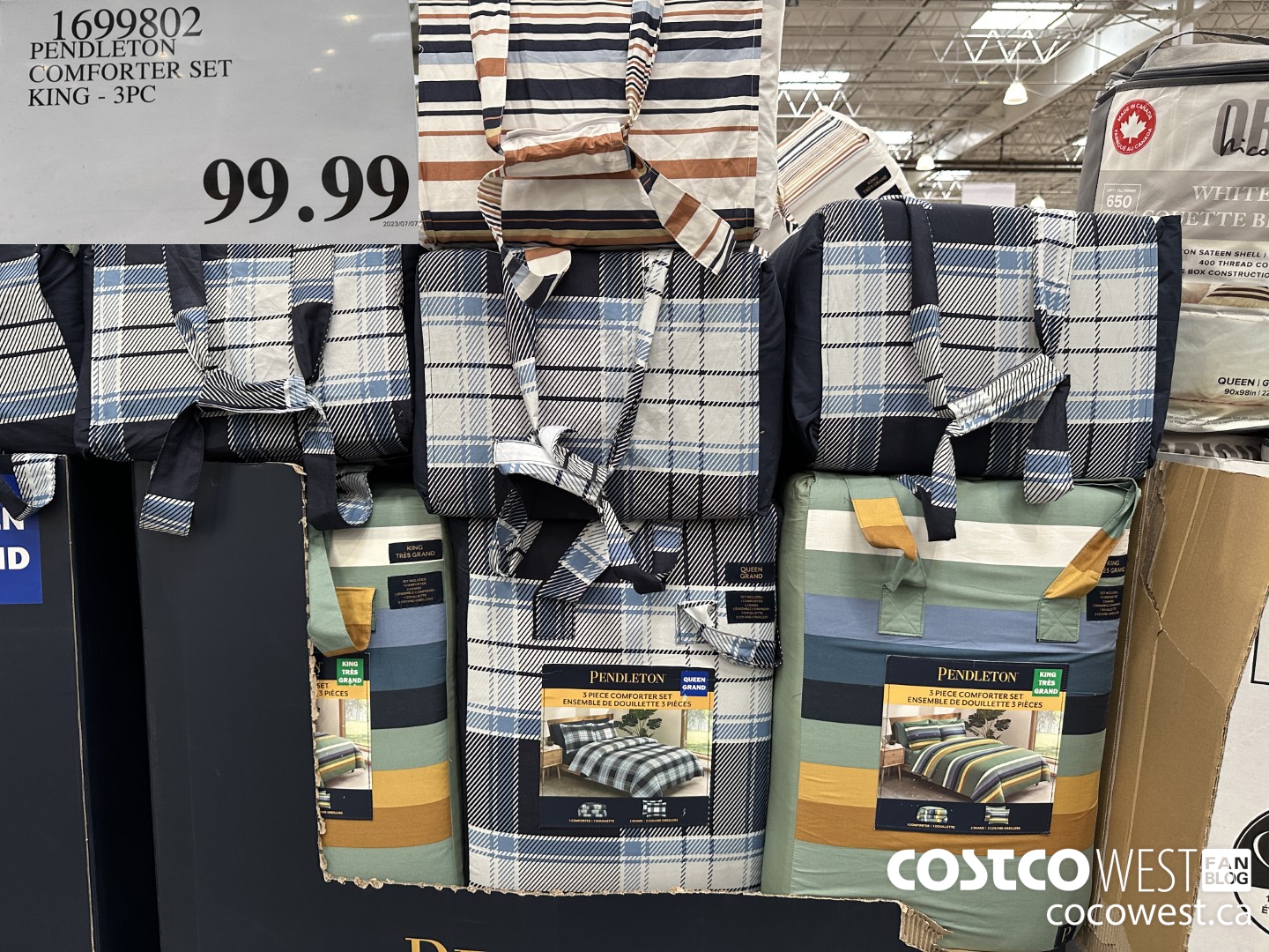 1699802 PENDLETON COMFORTER SET KING 3PC $99.99