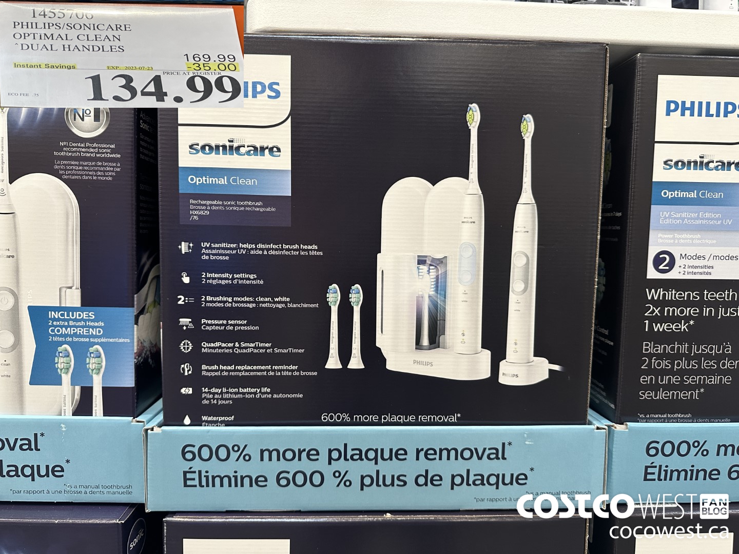 1455706 PHILIPS/SONICARE OPTIMAL CLEAN DUAL HANDLES ($35.00 INSTANT SAVINGS EXPIRES ON 2023-07-23) $134.99
