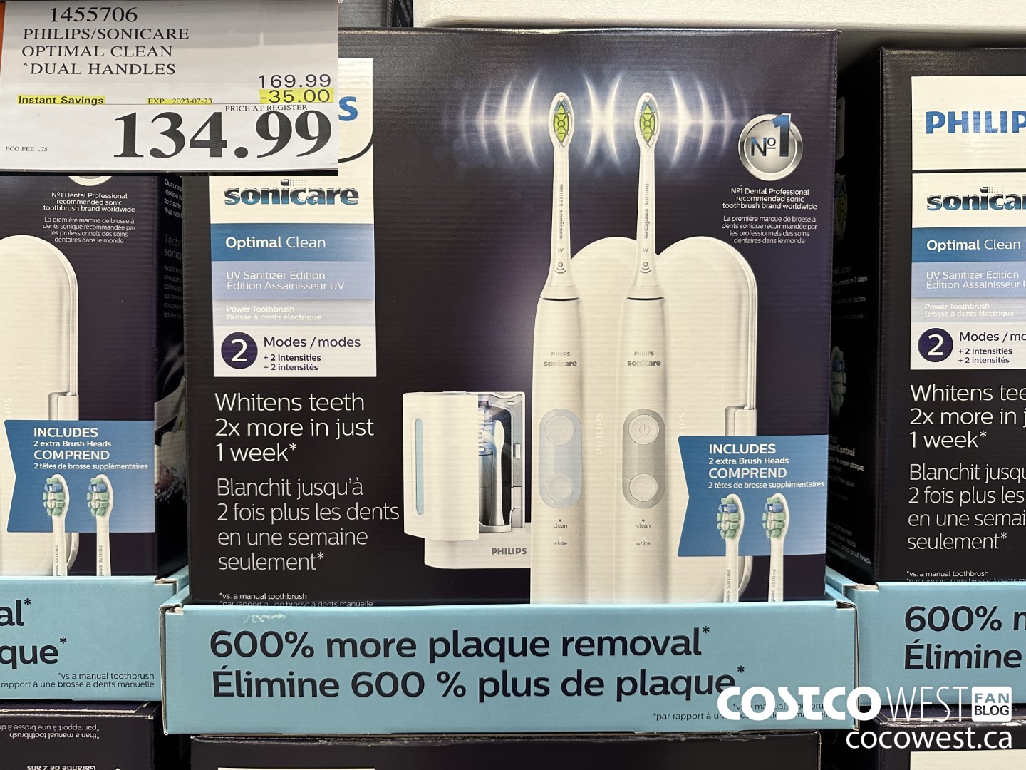 1455706 PHILIPS/SONICARE OPTIMAL CLEAN ELECTRIC TOOTHBRUSHES ($35.00 INSTANT SAVINGS EXPIRES ON 2023-07-23) $134.99