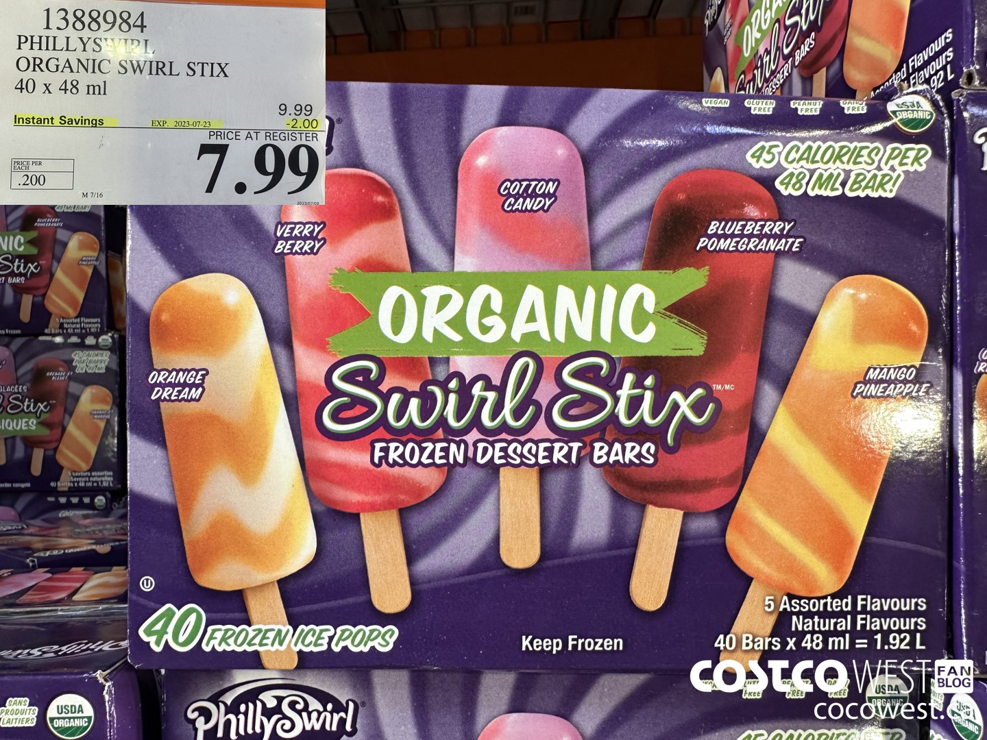 1388984 PHILLYSWIRL ORGANIC SWIRL STIX 40 x 48 ml ($2.00 INSTANT SAVINGS EXPIRES ON 2023-07-23) $7.99