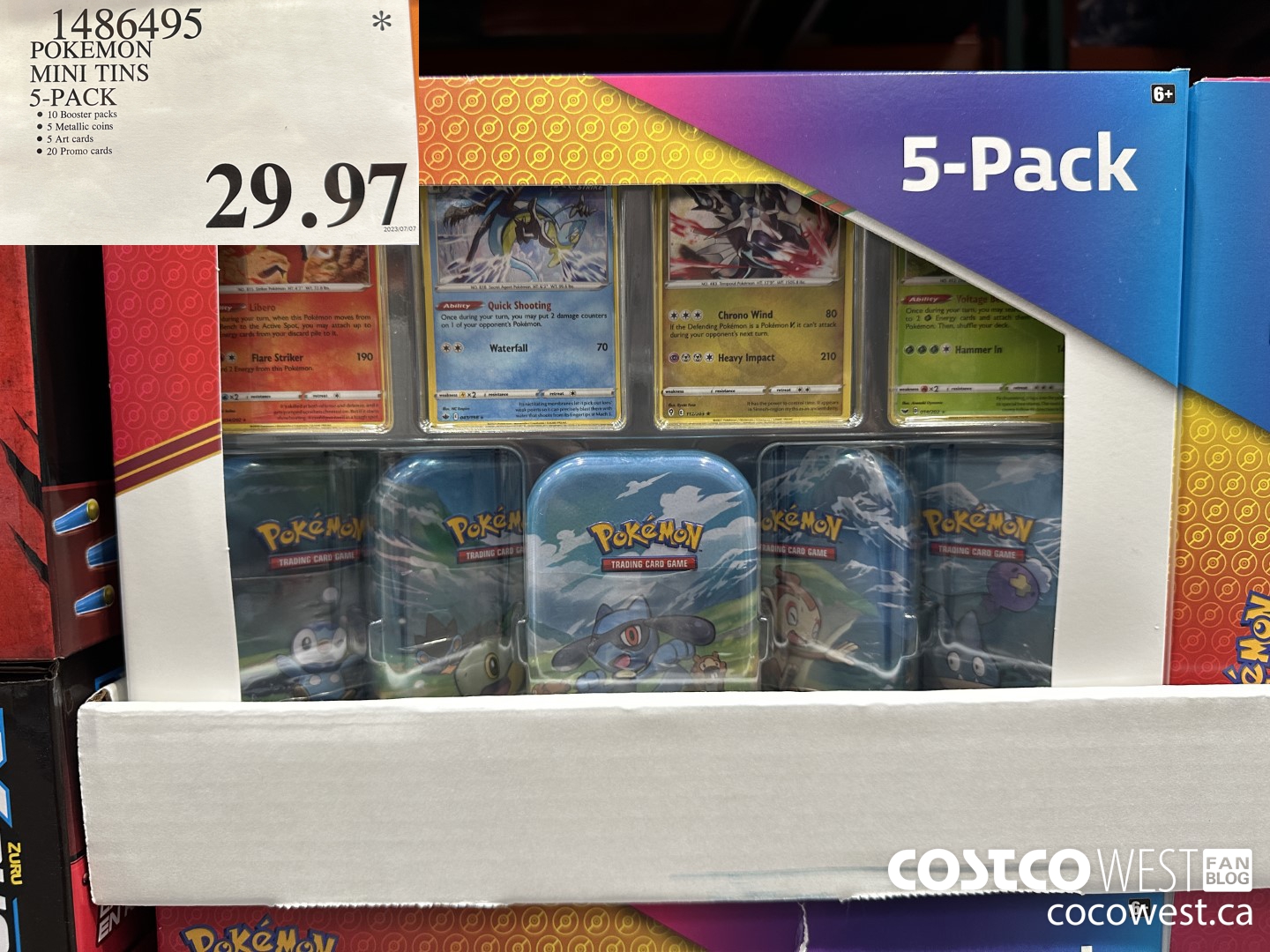 1486495 POKEMON MINI TINS 5-PACK $29.97
