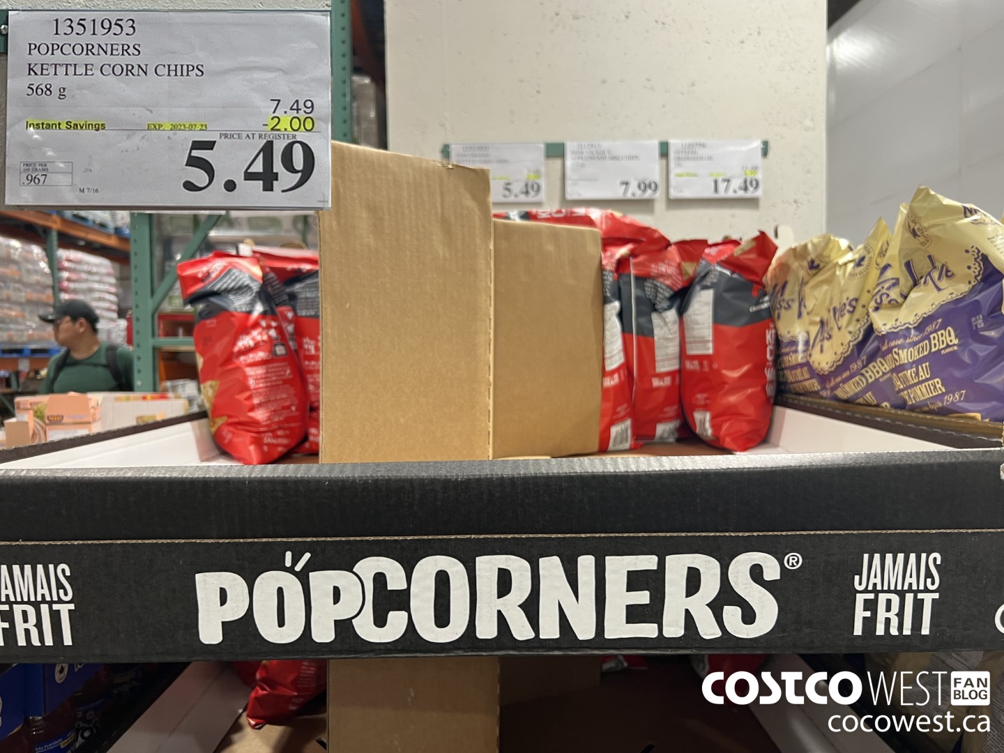 1351953 POPCORNERS KETTLE CORN CHIPS 567 g ($2.00 INSTANT SAVINGS EXPIRES ON 2023-07-23) $5.49