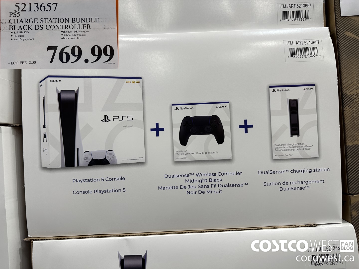 5213657 PS5 CHARGE STATION BUNDLE BLACK DS CONTROLLER $769.99