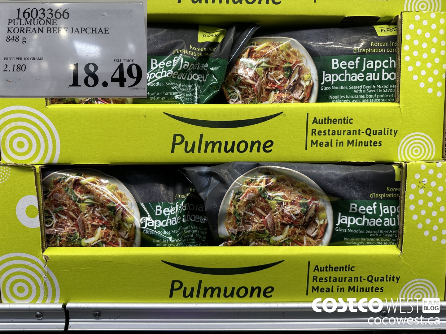 1603366 PULMUONE KOREAN BEEF JAPCHAE 848G $18.49
