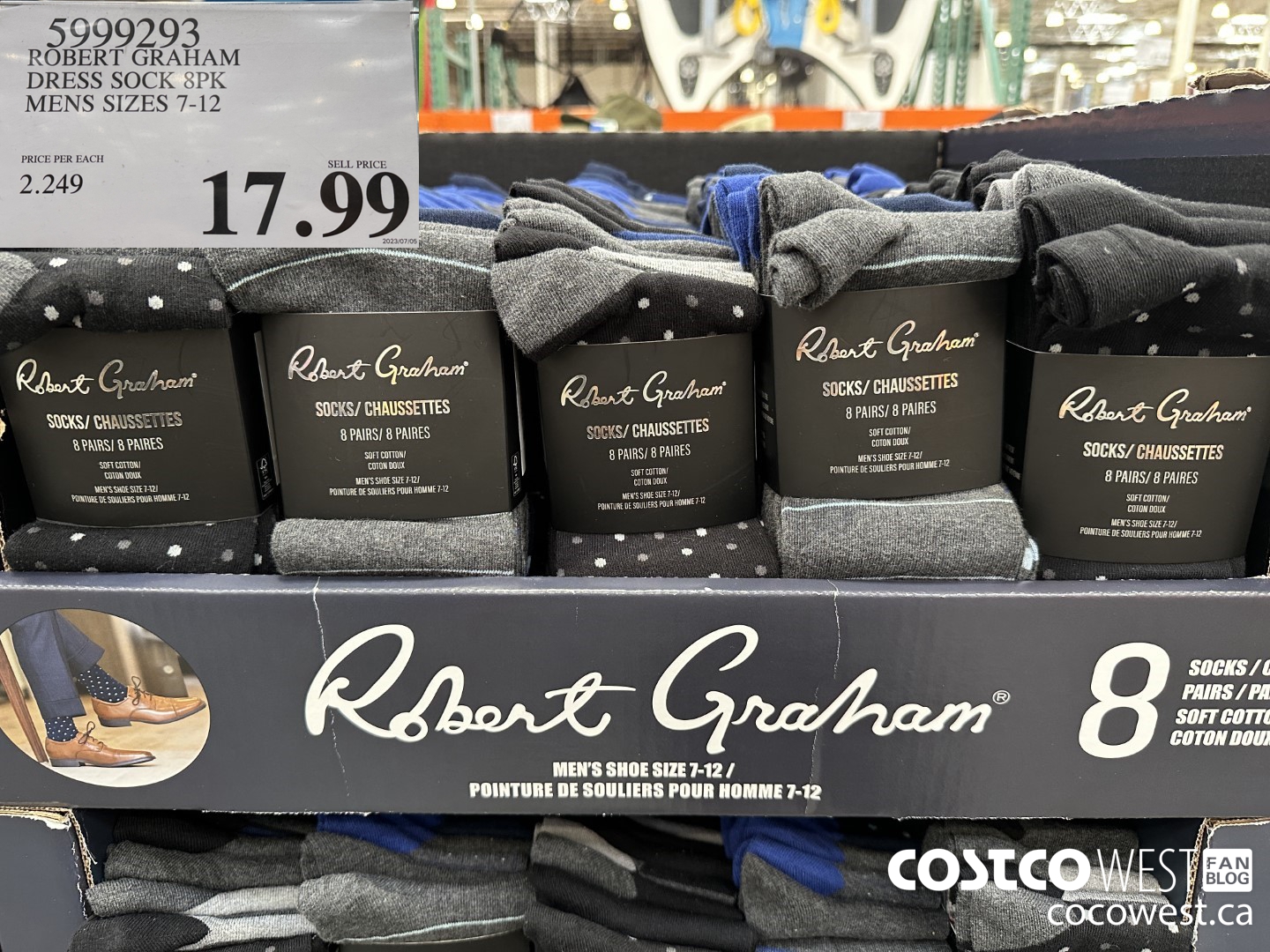 5999293 ROBERT GRAHAM DRESS SOCKS 8PK MENS SIZES 7-12 $17.99