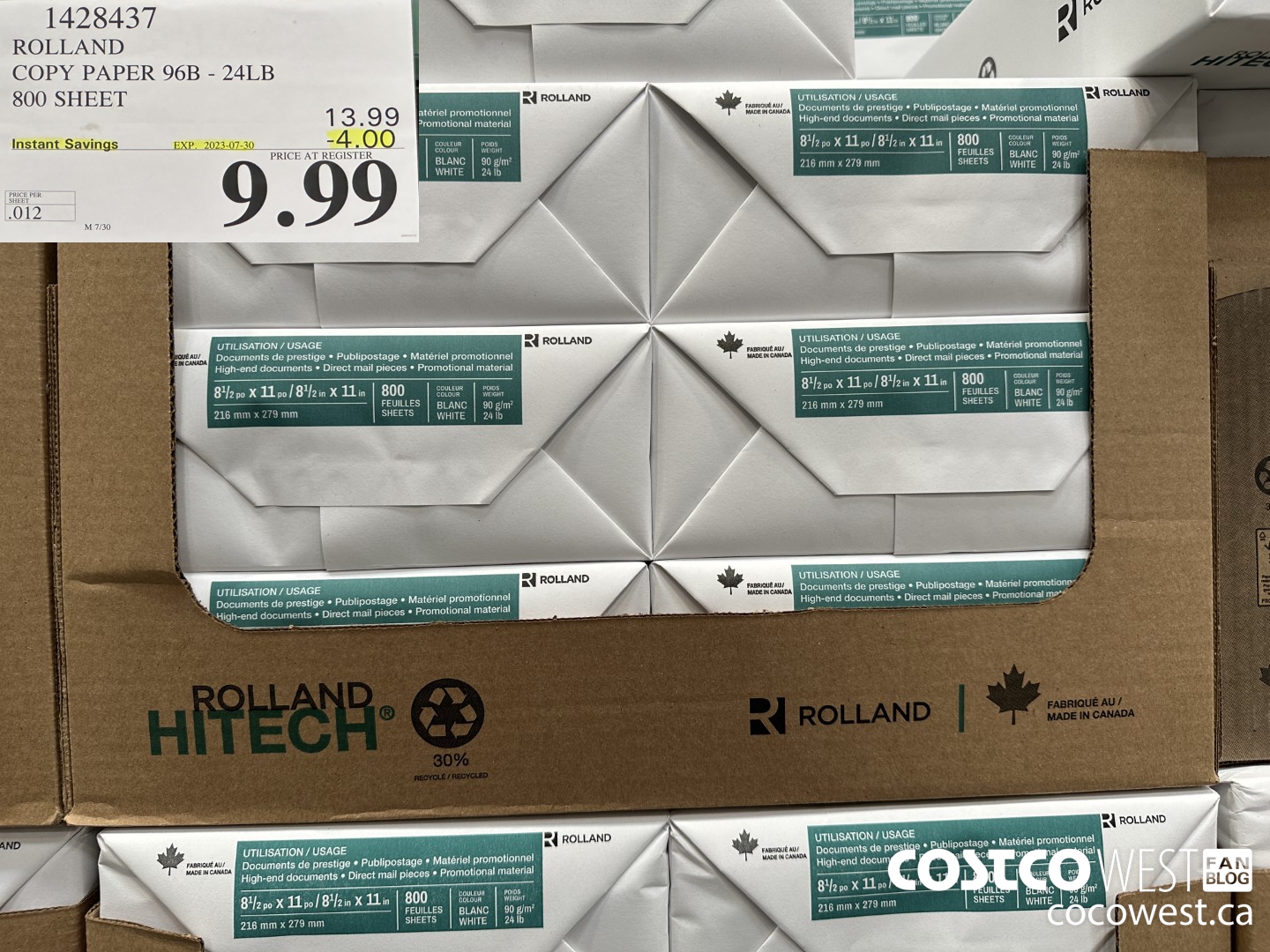 1428437 ROLLAND COPY PAPER 8.5