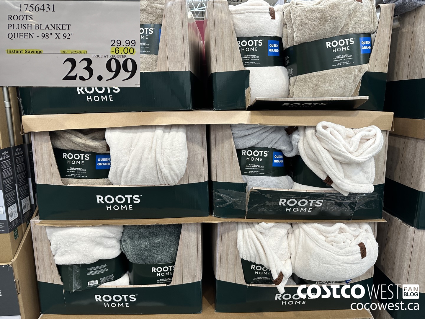 1756431 ROOTS PLUSH BLANKET QUEEN 98