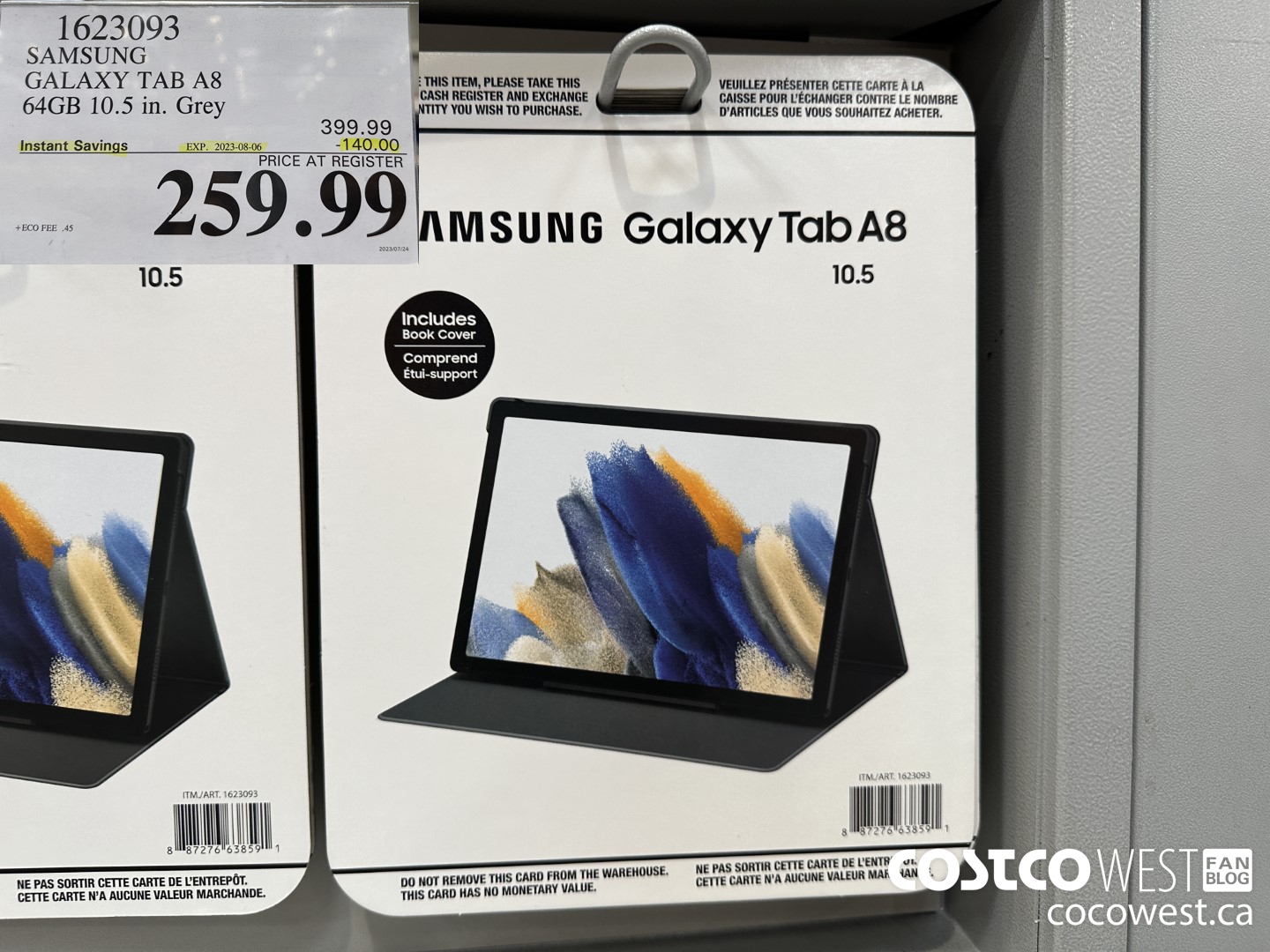1623093 SAMSUNG GALAXY TAB A8 64GB 10.5 IN GREY ($140.00 INSTANT SAVINGS EXPIRES ON 2023-08-06) $259.99