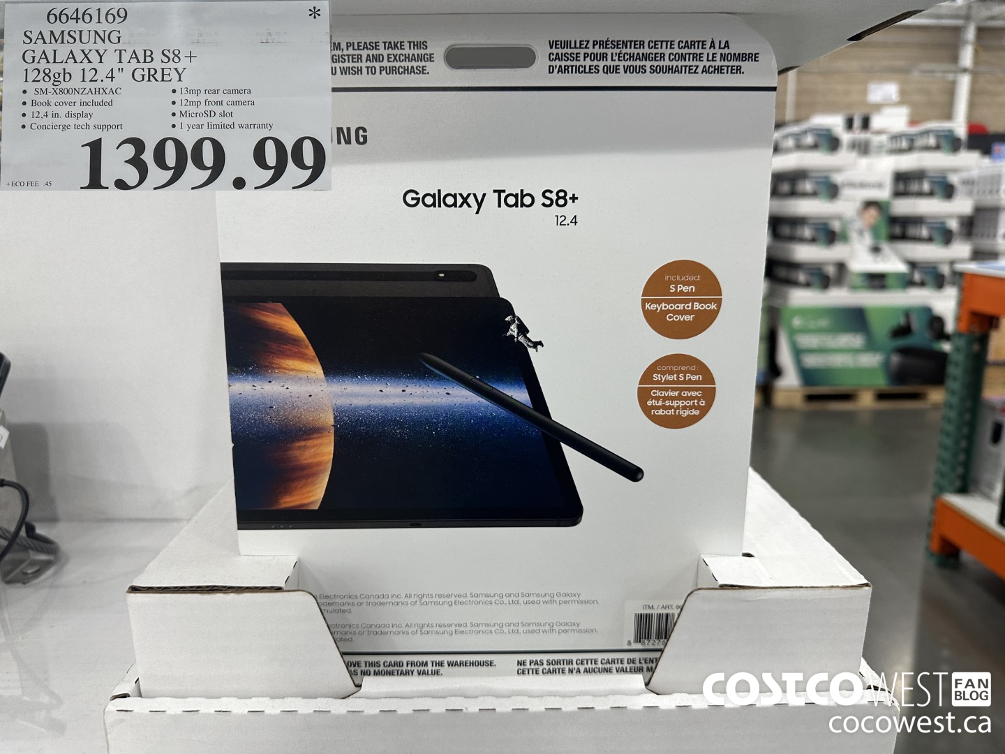 6646169 SAMSUNG TAB S8+ 128GB, 12.4