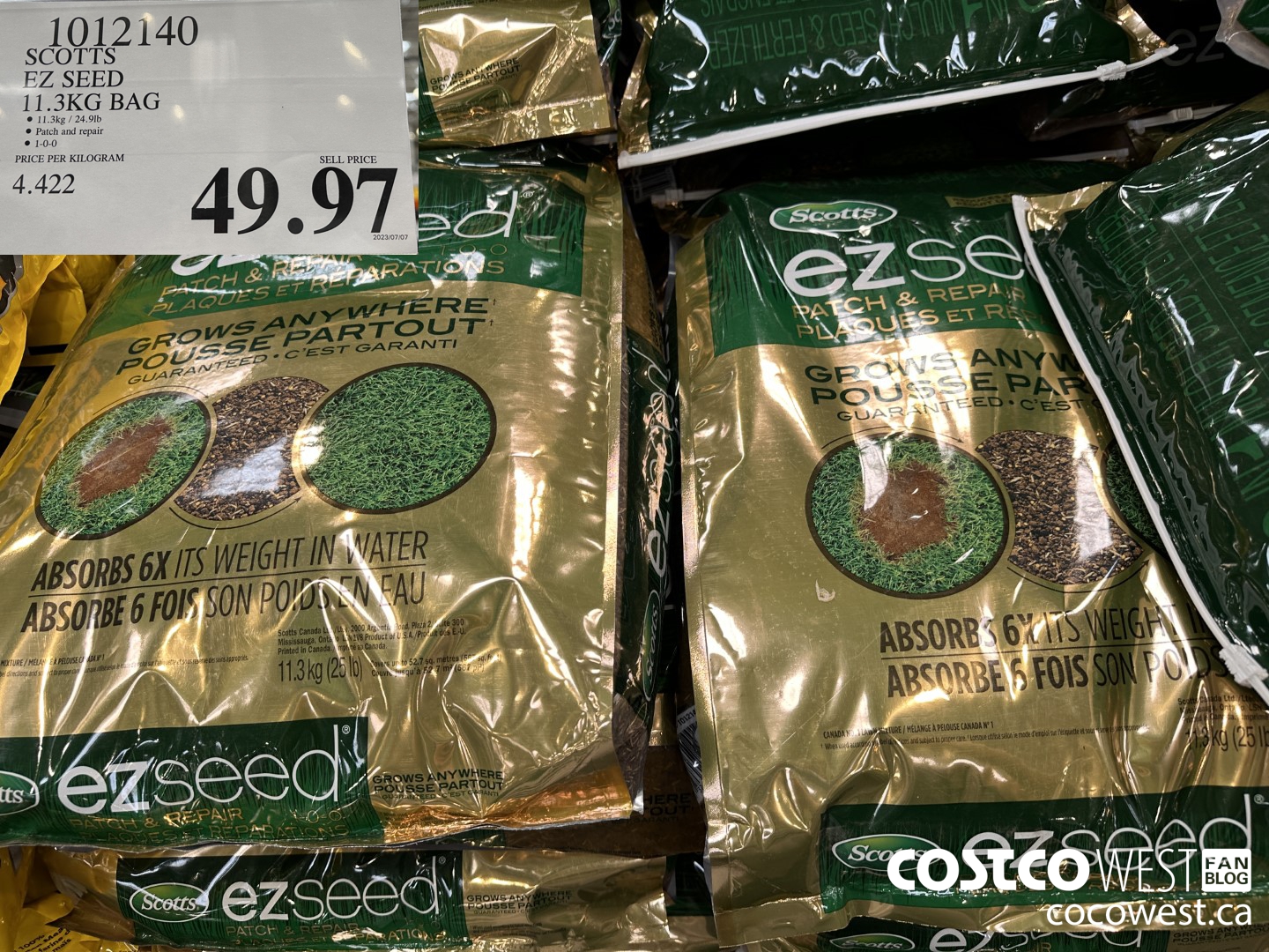 1012140 SCOTTS EZ SEED 11.3KG BAG $49.97