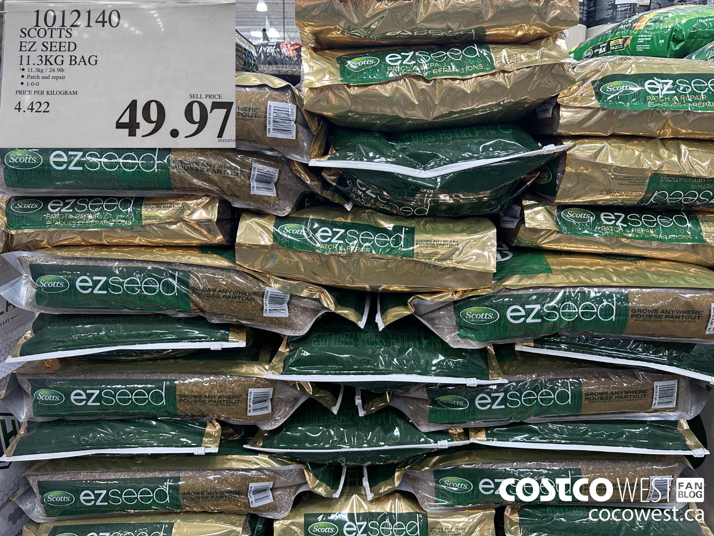 1012140 SCOTTS EZ SEED 11.3KG BAG $49.97