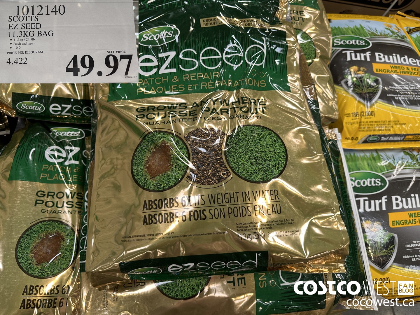 1012140 SCOTTS EZ SEED 11.3KG BAG $49.97