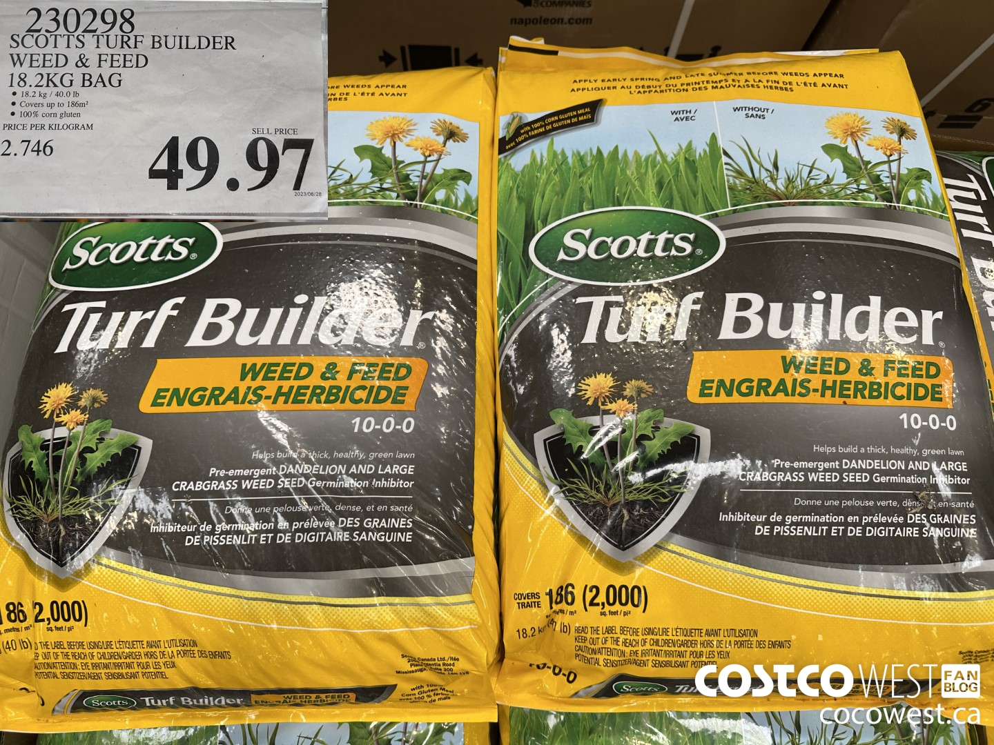 230298 SCOTTS TURF BUILDER WEED PREVENT 18.2KG BAG $49.97